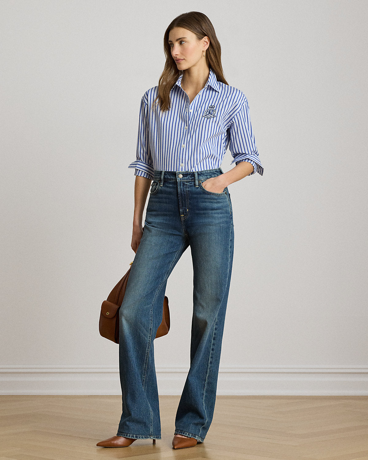 Relaxed Fit Striped Broadcloth Shirt