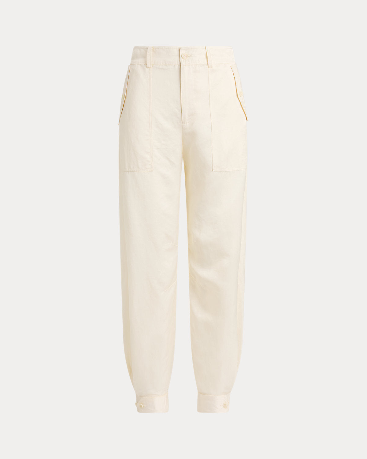 Shantung Barrel Cargo Ankle Pant