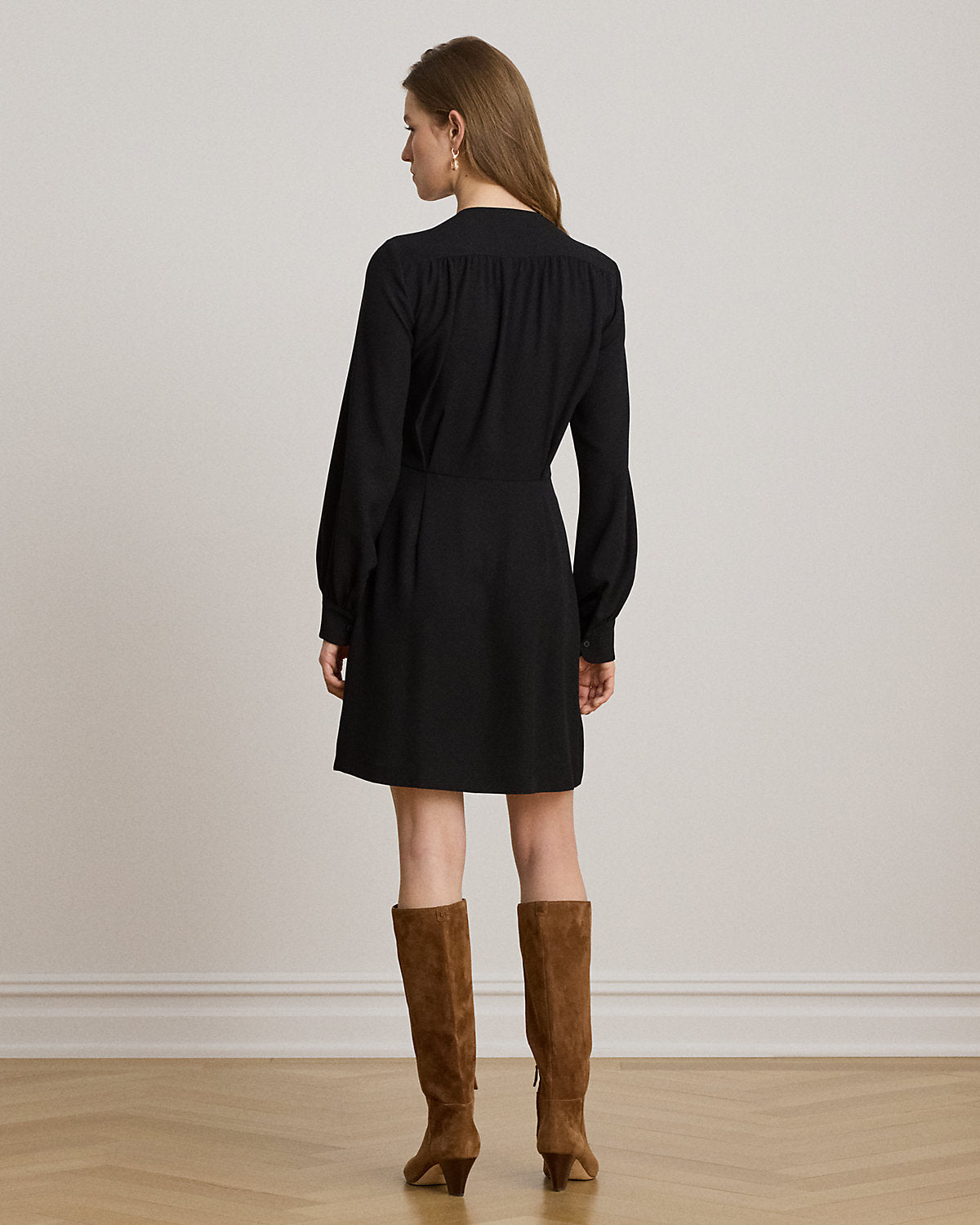 Double-Breasted Georgette Dress
