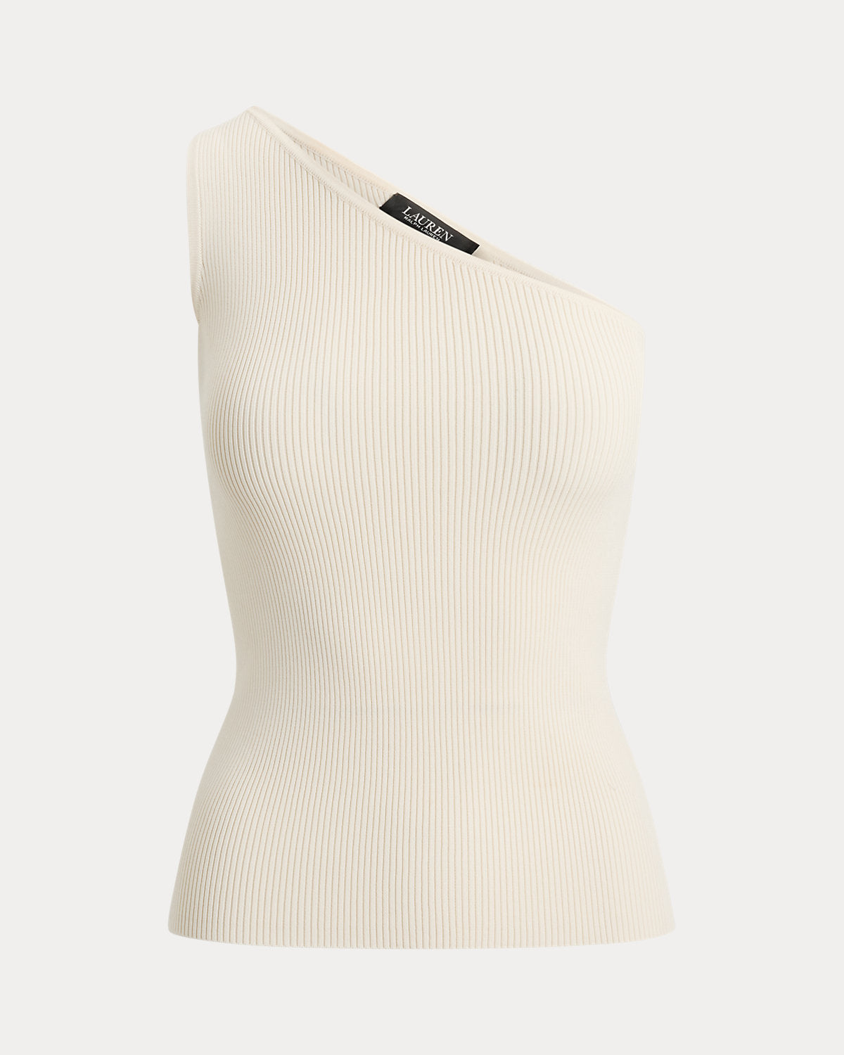 Rib-Knit One-Shoulder Sweater