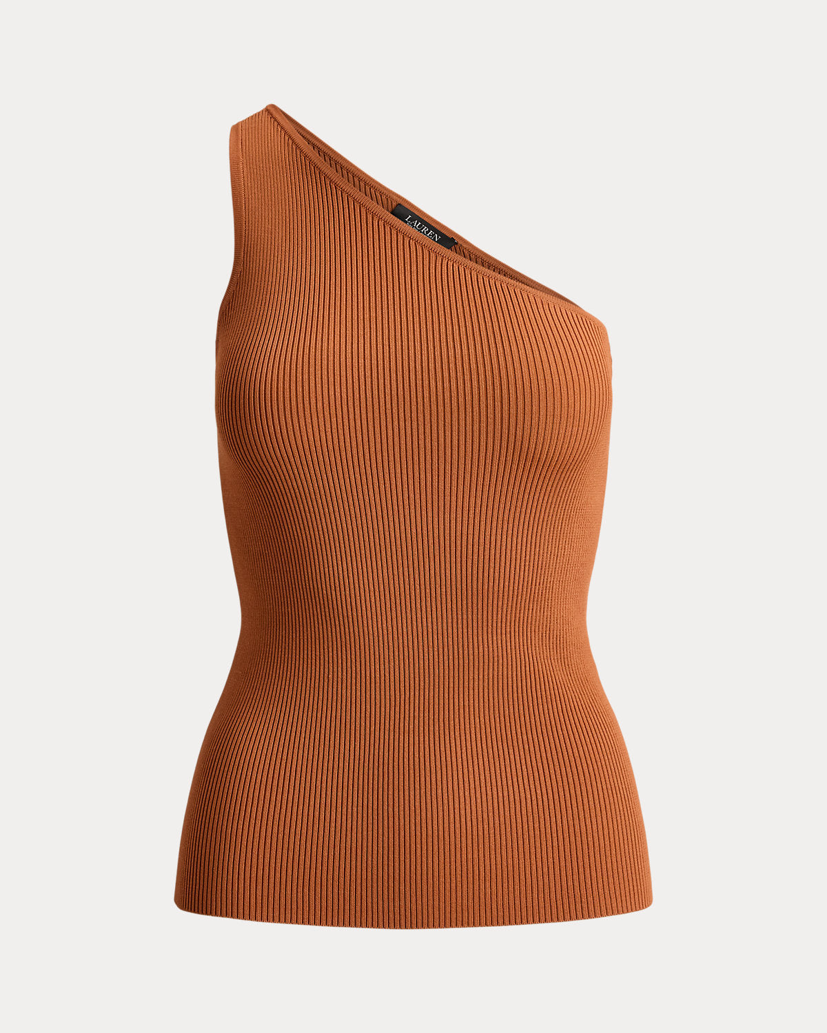 Rib-Knit One-Shoulder Sweater
