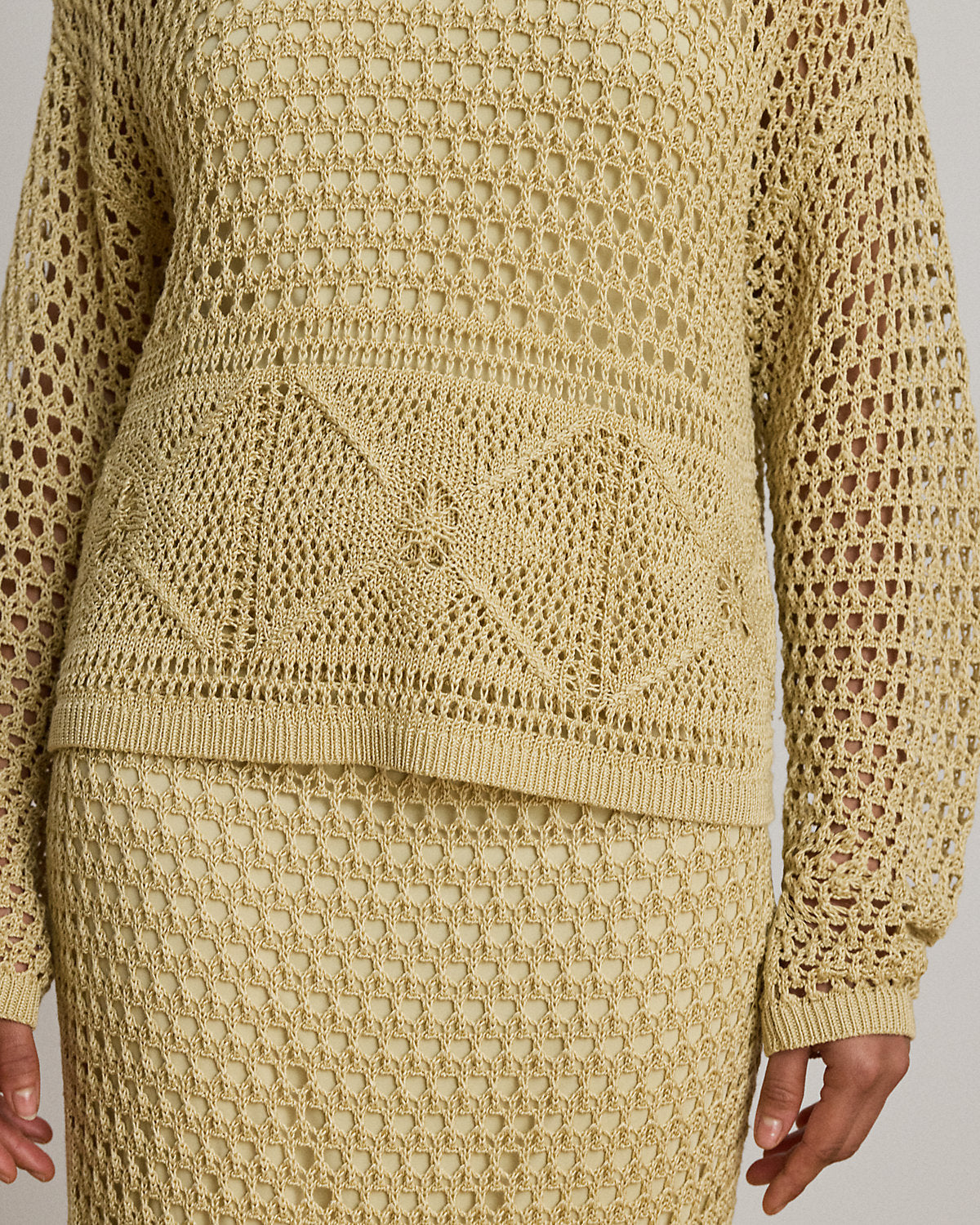 Pointelle-Knit Linen-Blend Sweater