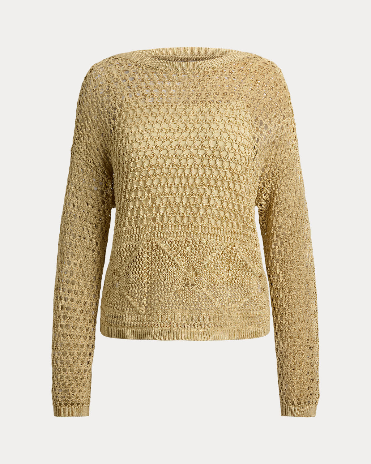 Pointelle-Knit Linen-Blend Sweater