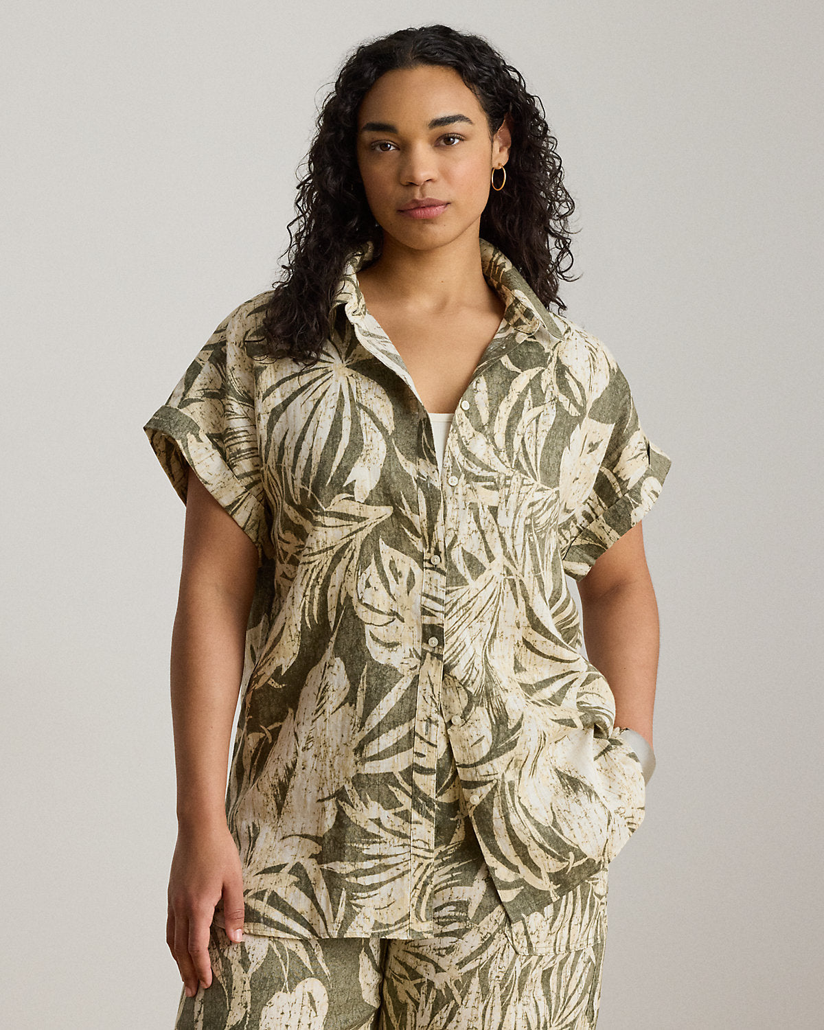 Relaxed Fit Print Short-Sleeve Shirt