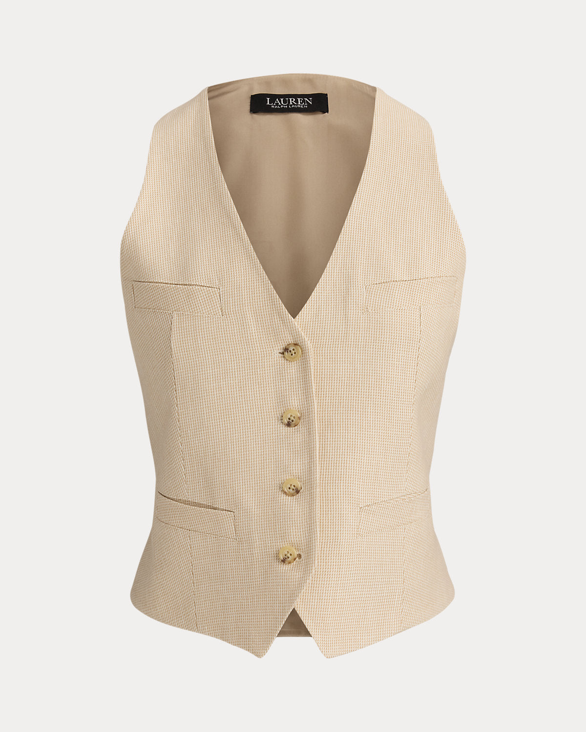 Linen-Cotton Tweed Vest
