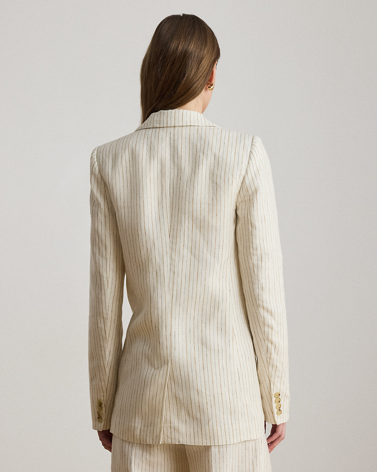 Pinstripe Linen Blazer