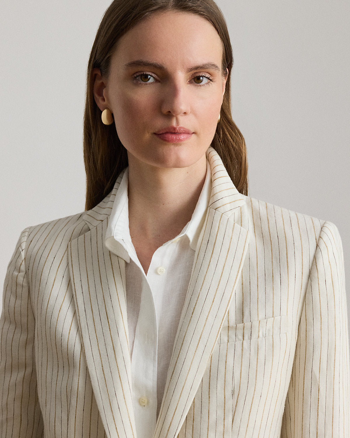 Pinstripe Linen Blazer
