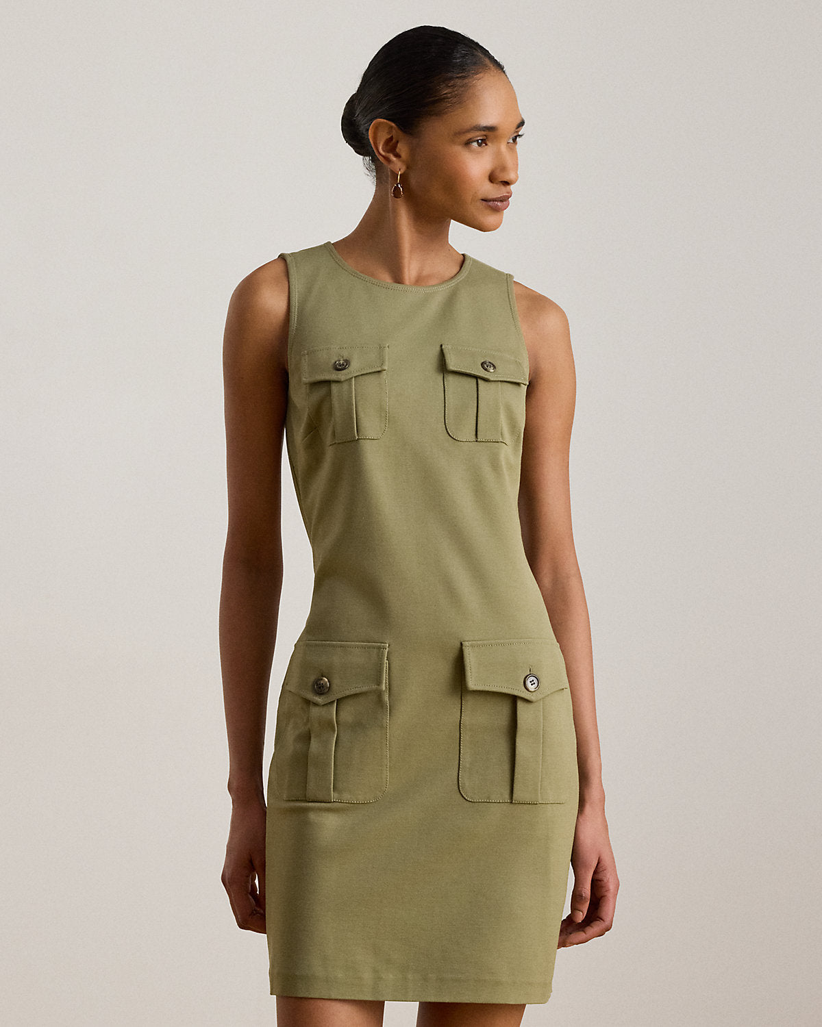 Ponte Sleeveless Sheath Dress