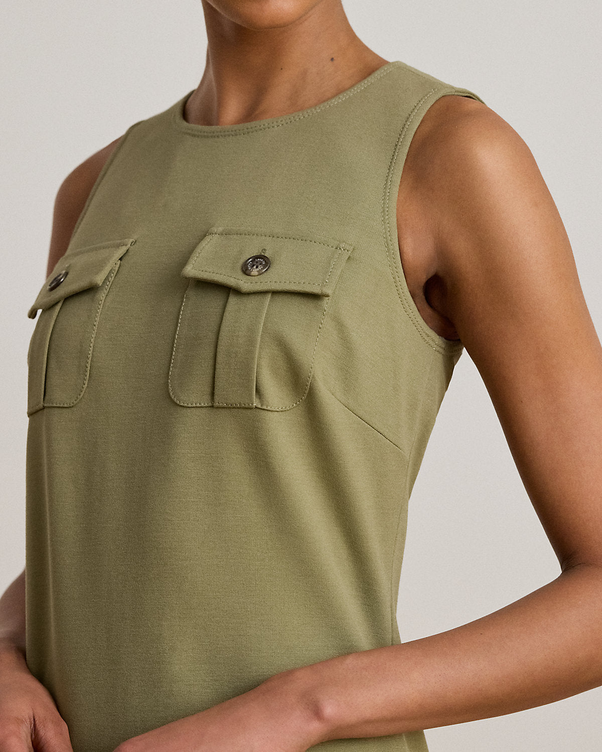 Ponte Sleeveless Sheath Dress