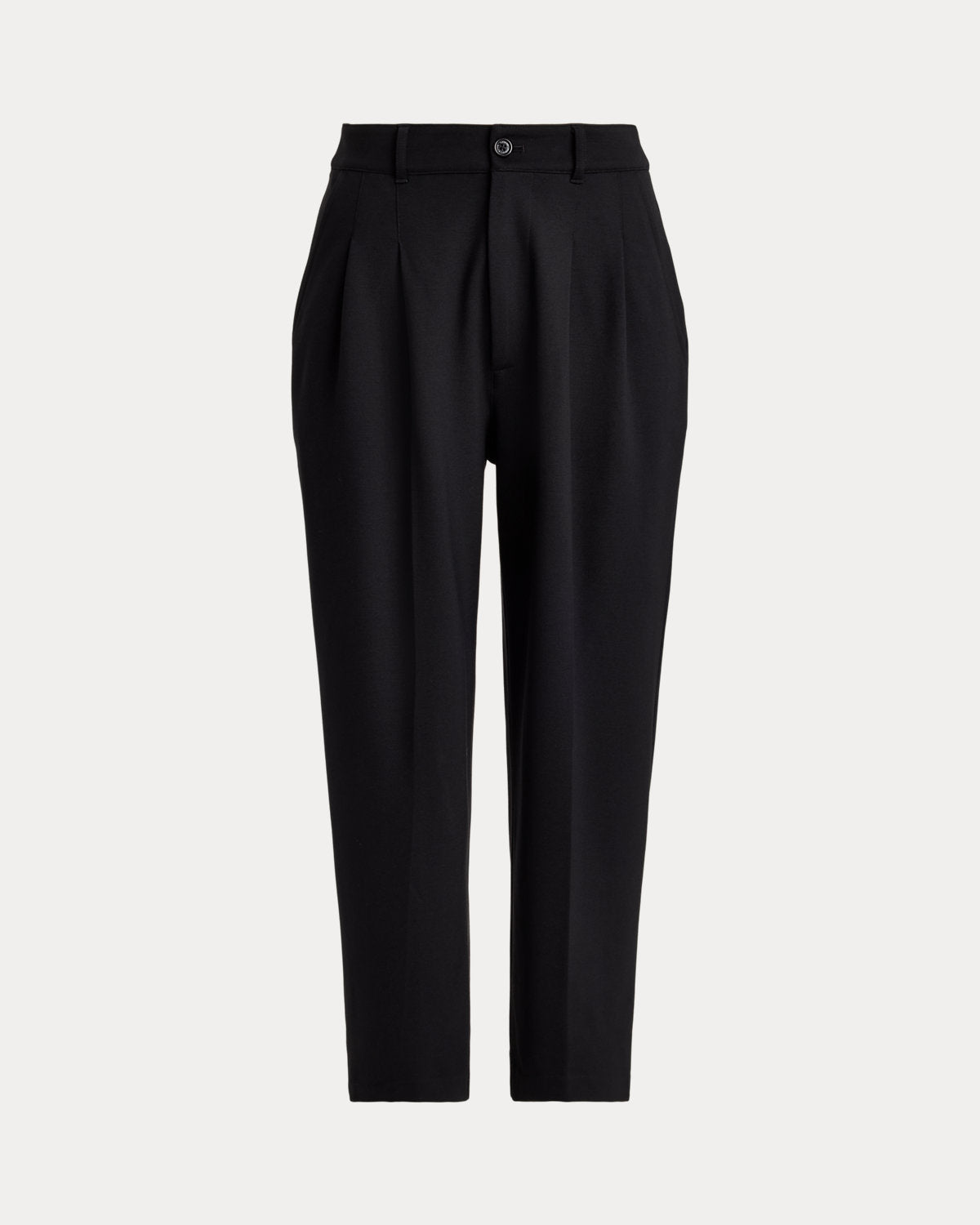 Pleated Ponte Tapered Ankle Pant