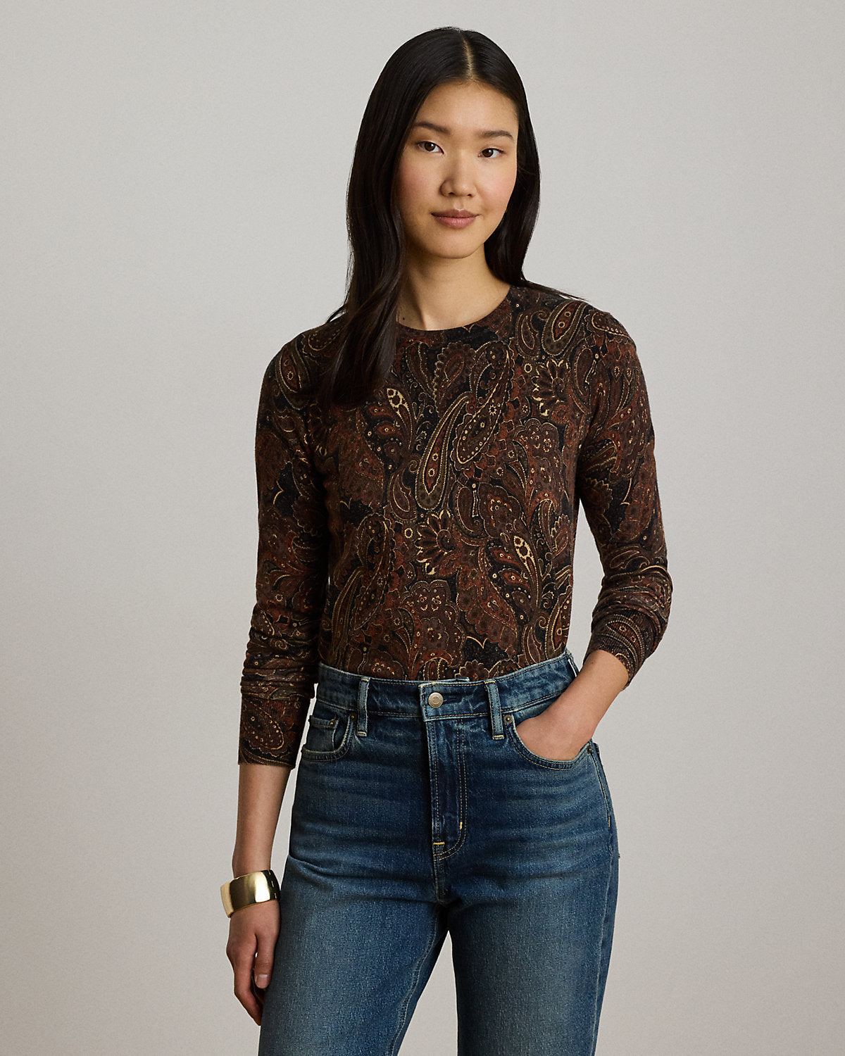 Paisley Cotton-Modal Sweater
