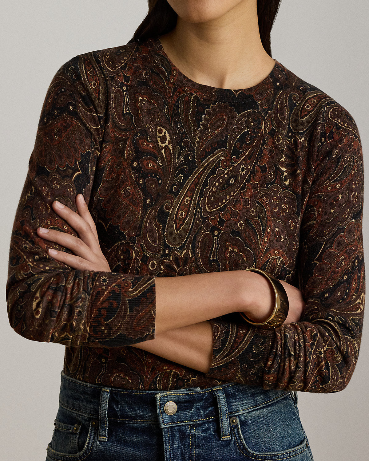 Paisley Cotton-Modal Sweater