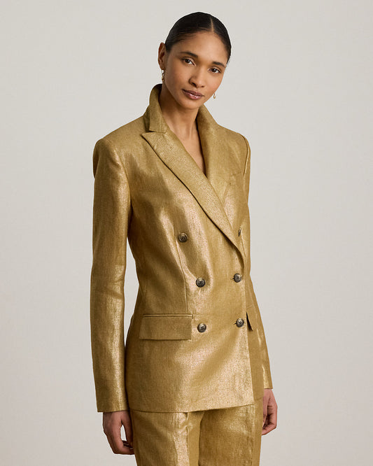 Foiled Linen Blazer