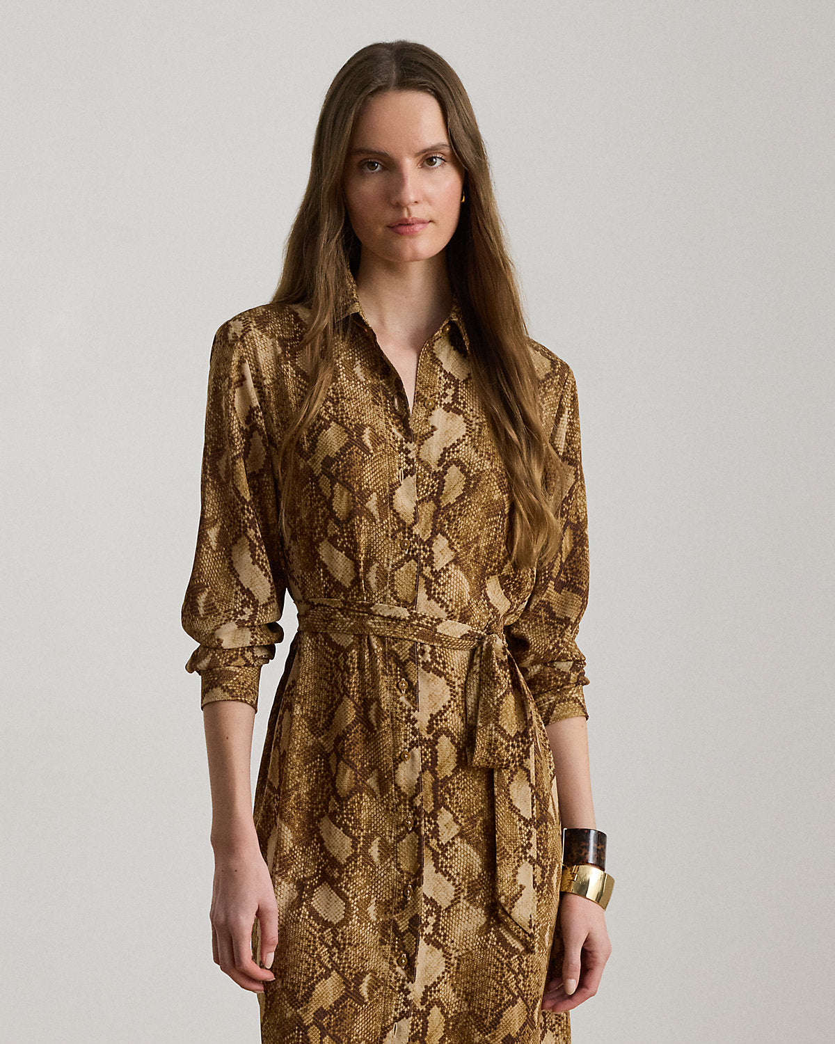 Python-Print Georgette Shirtdress
