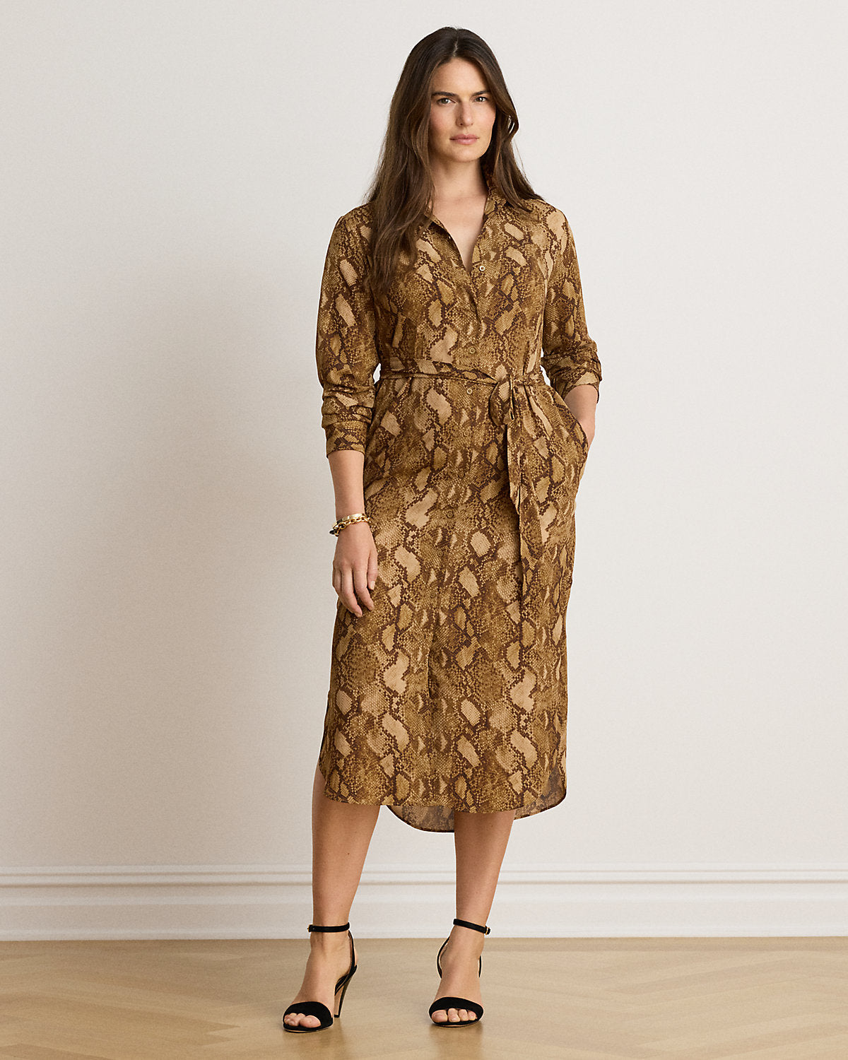 Python-Print Georgette Shirtdress