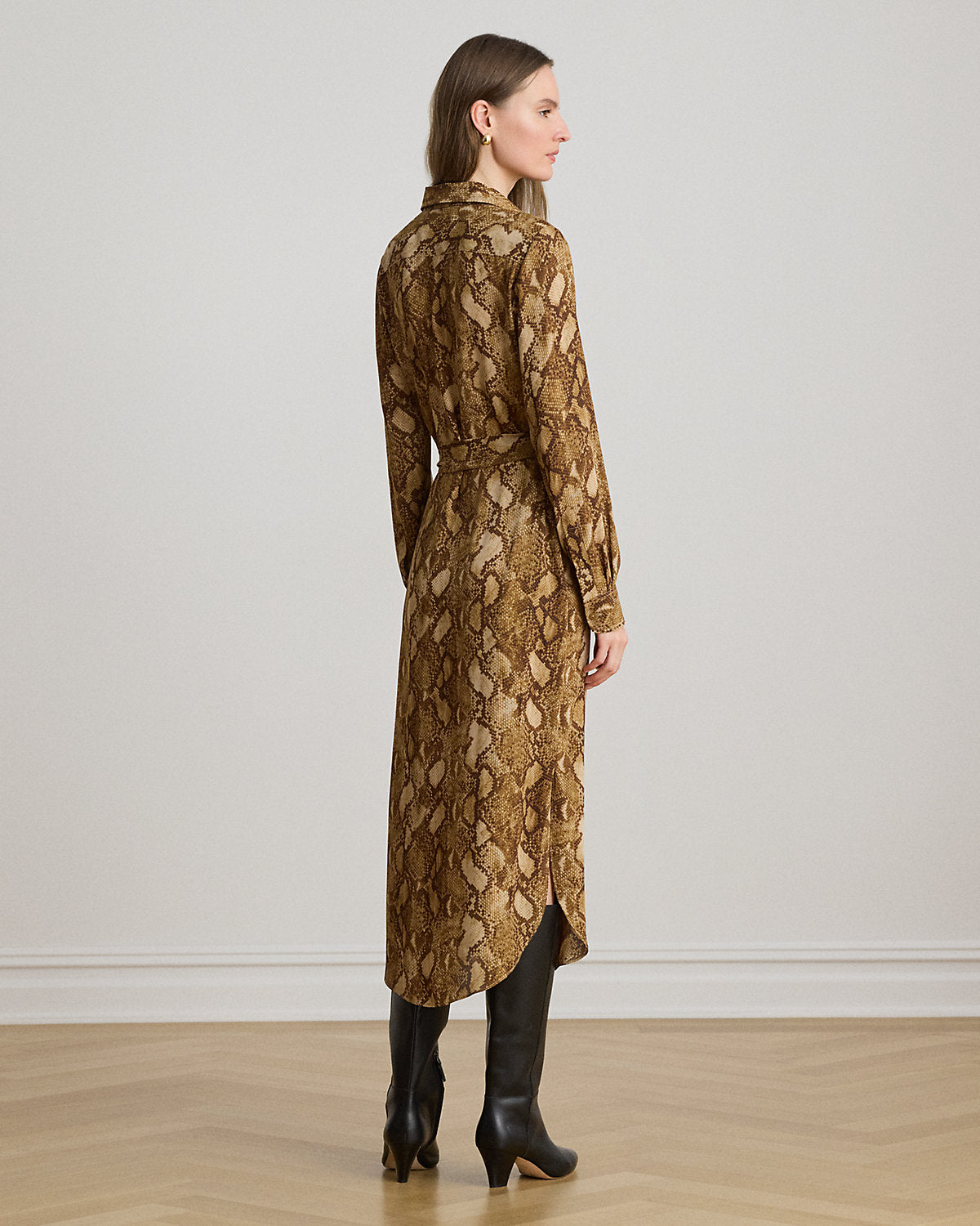 Python-Print Georgette Shirtdress