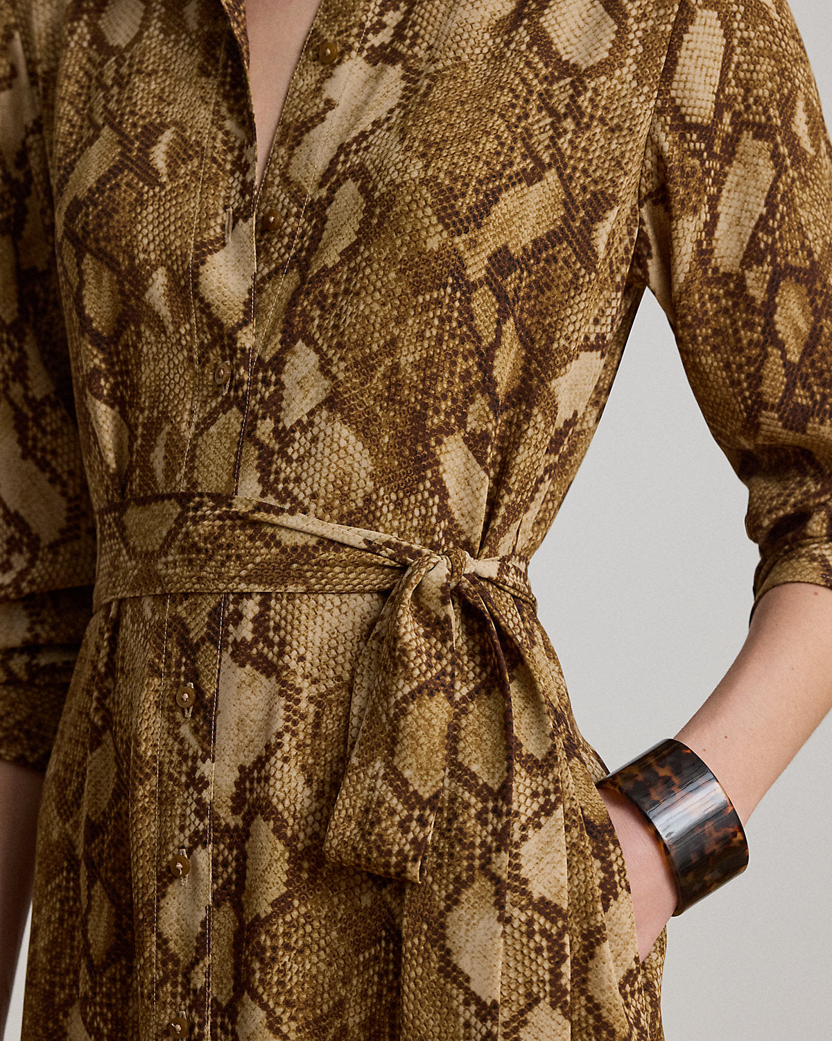 Python-Print Georgette Shirtdress
