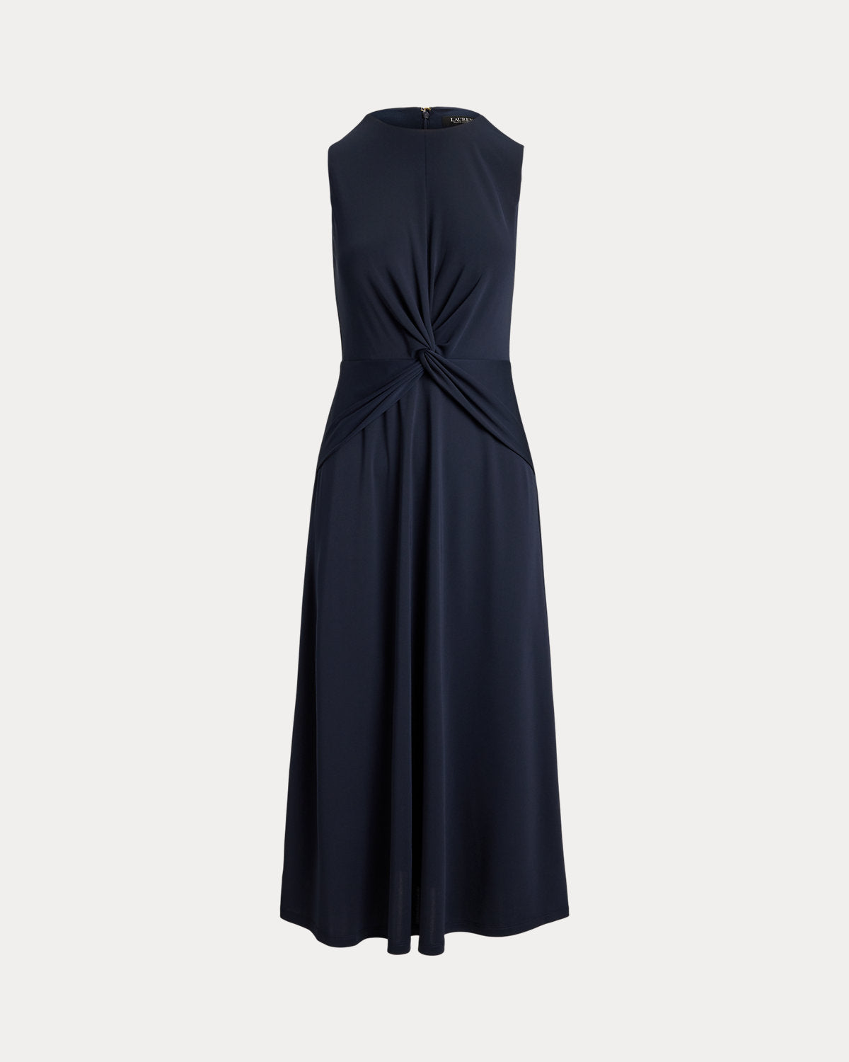 Twist-Front Jersey Sleeveless Dress