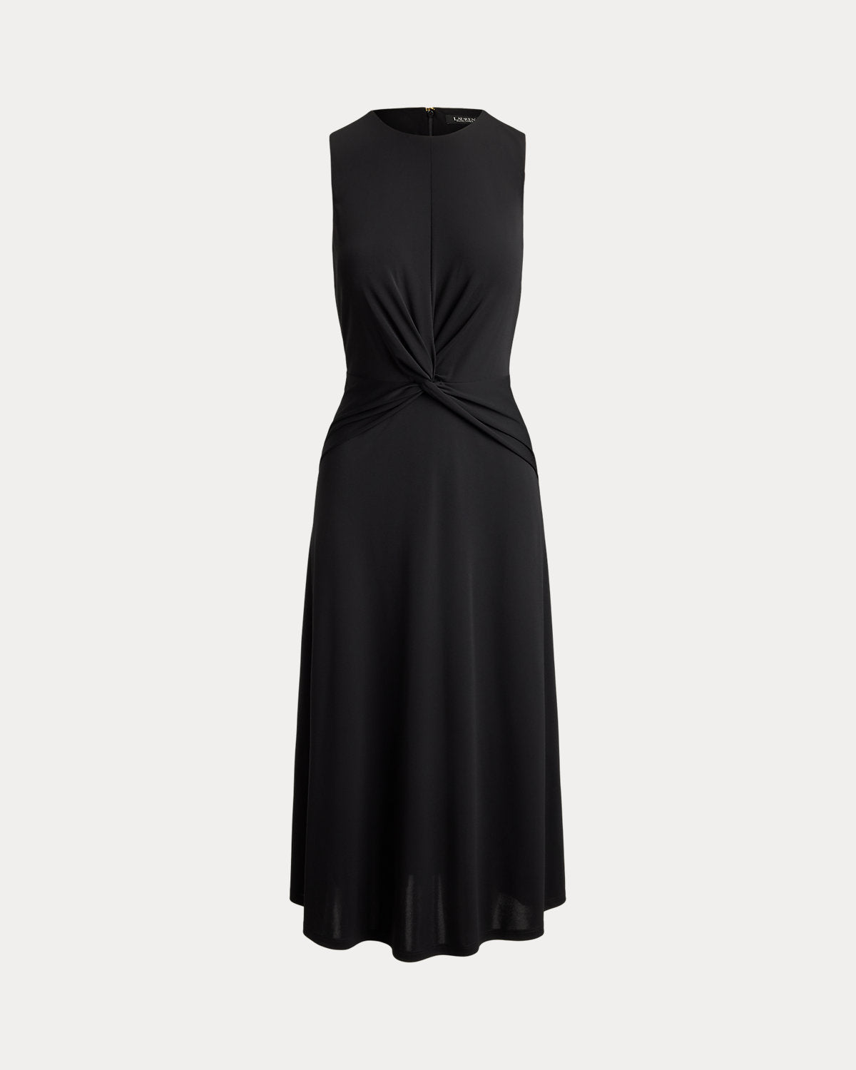 Twist-Front Jersey Sleeveless Dress