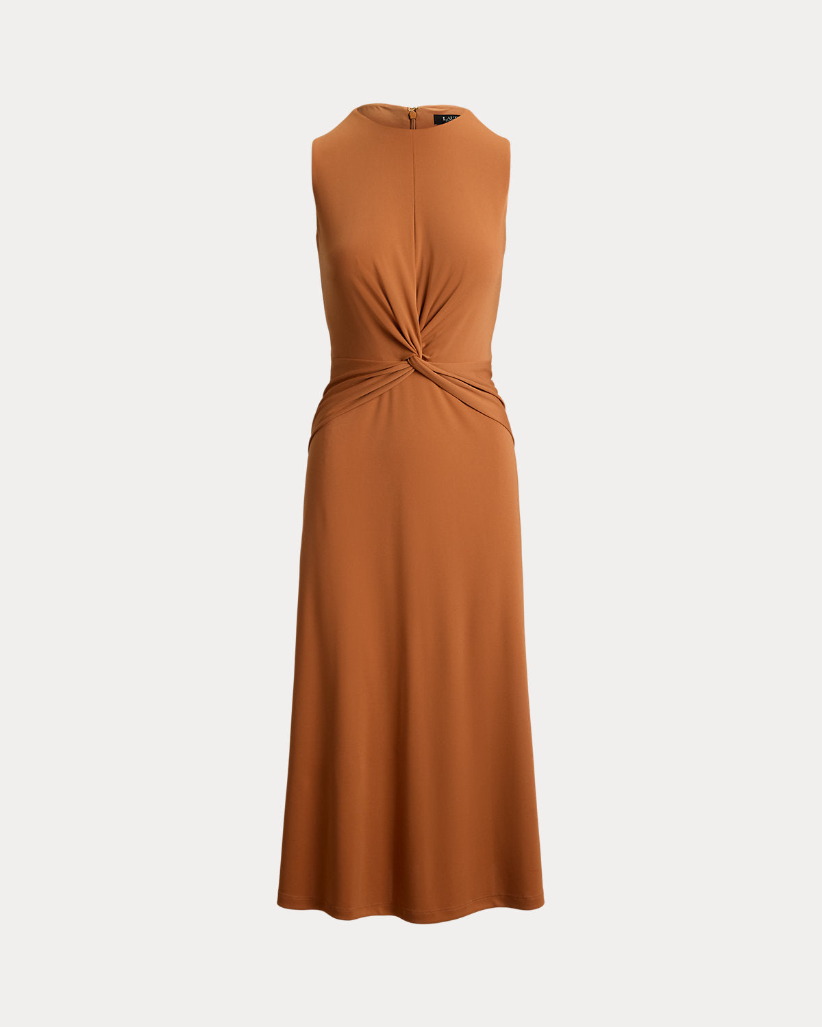 Twist-Front Jersey Sleeveless Dress
