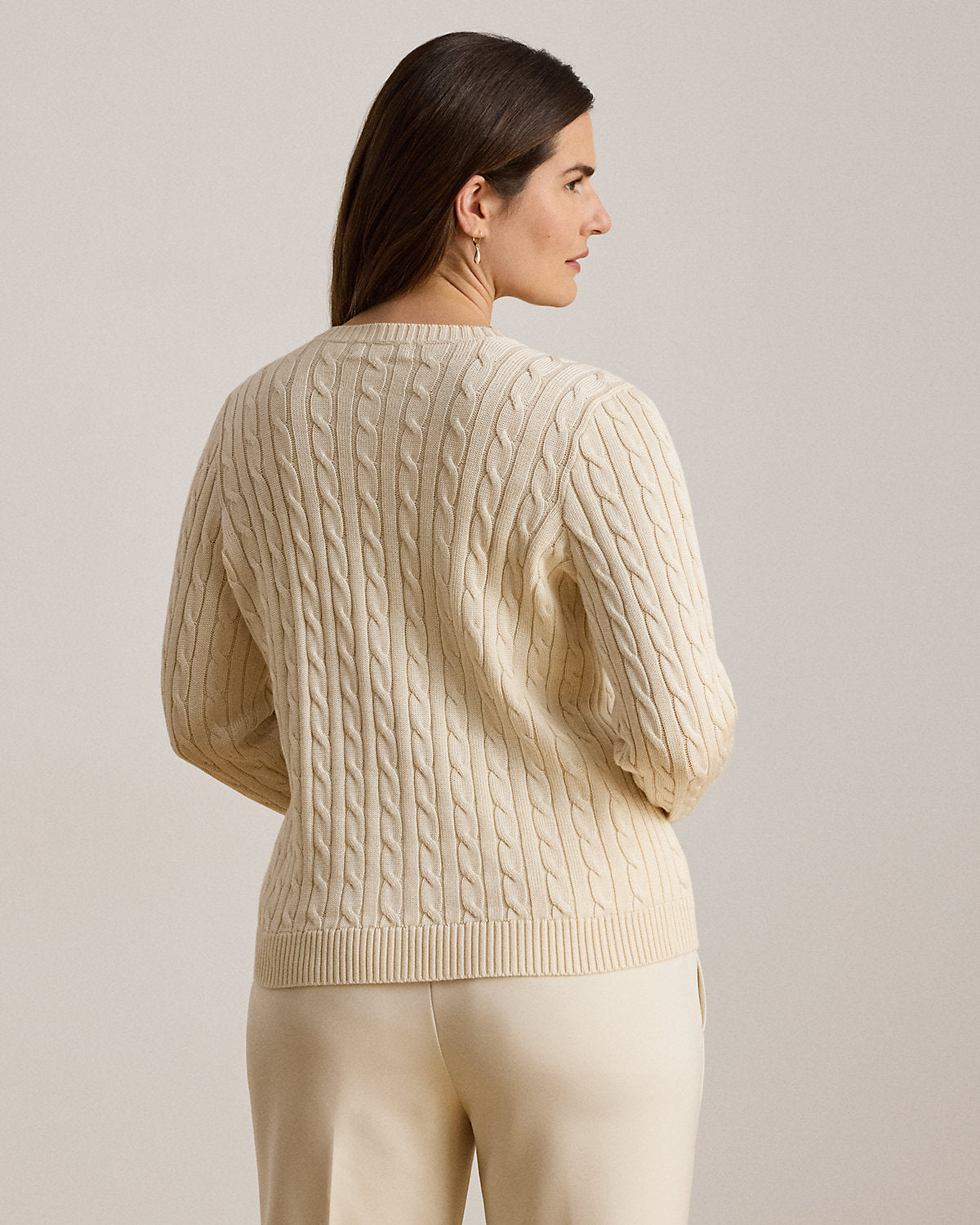 Cable-Knit Cotton-Blend Cardigan