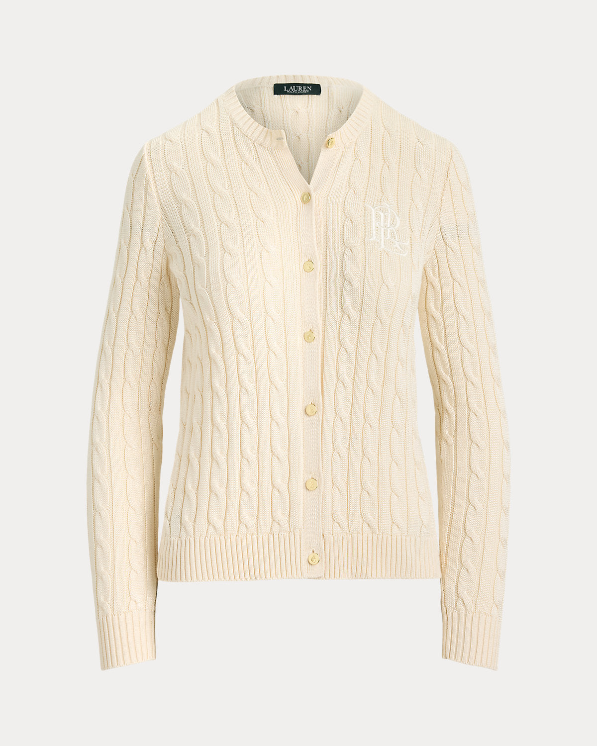 Cable-Knit Cotton-Blend Cardigan