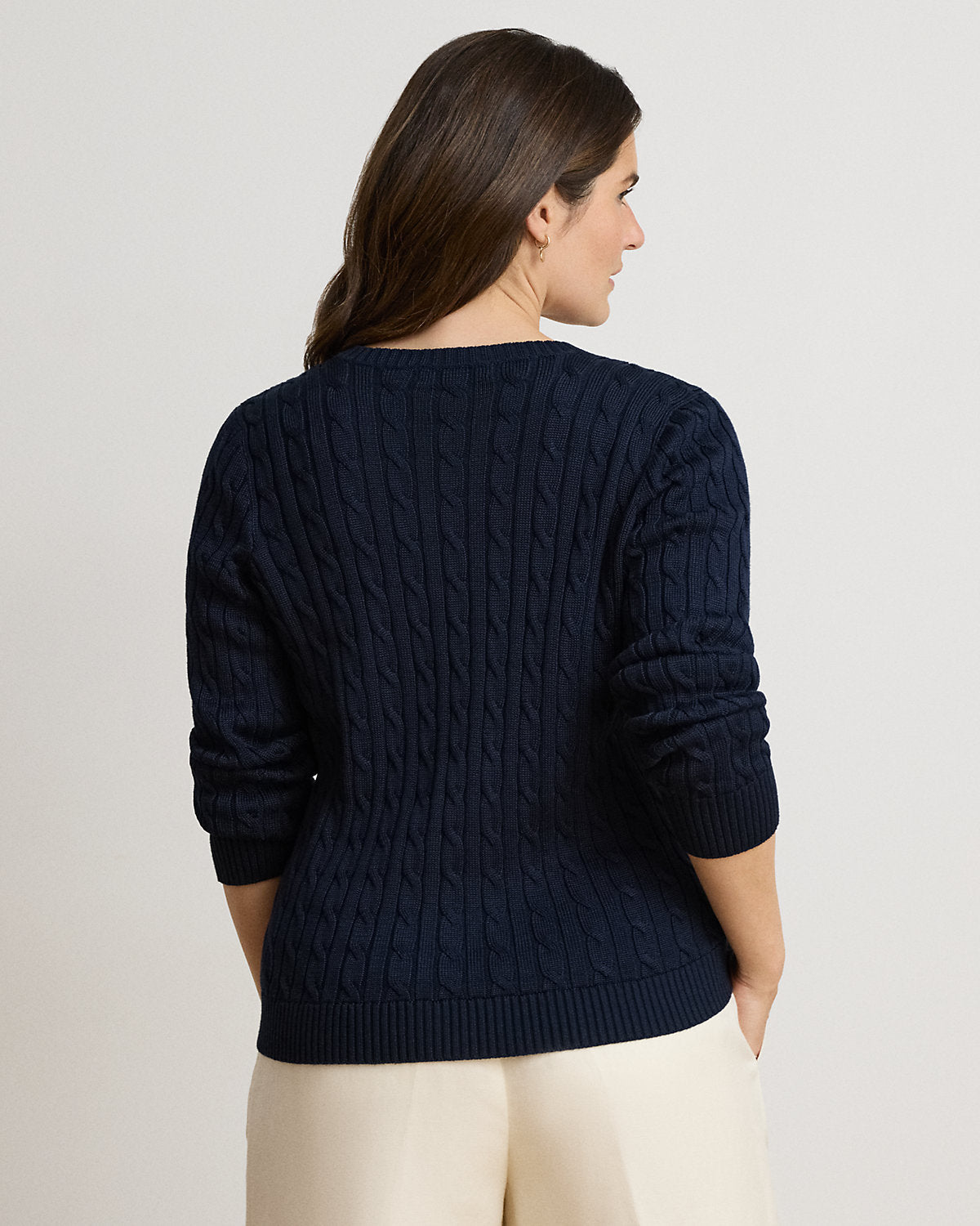 Cable-Knit Cotton-Blend Cardigan