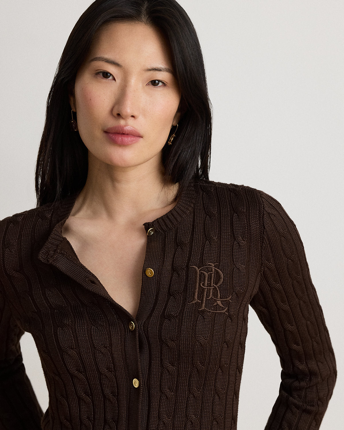 Cable-Knit Cotton-Blend Cardigan