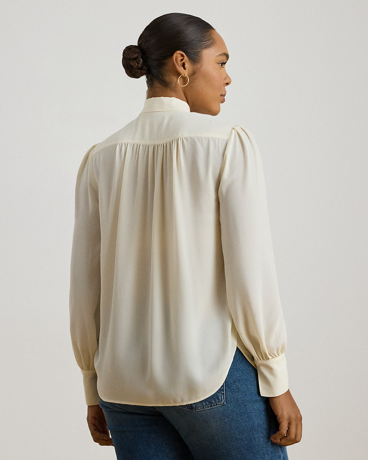 Georgette Tie-Neck Blouse