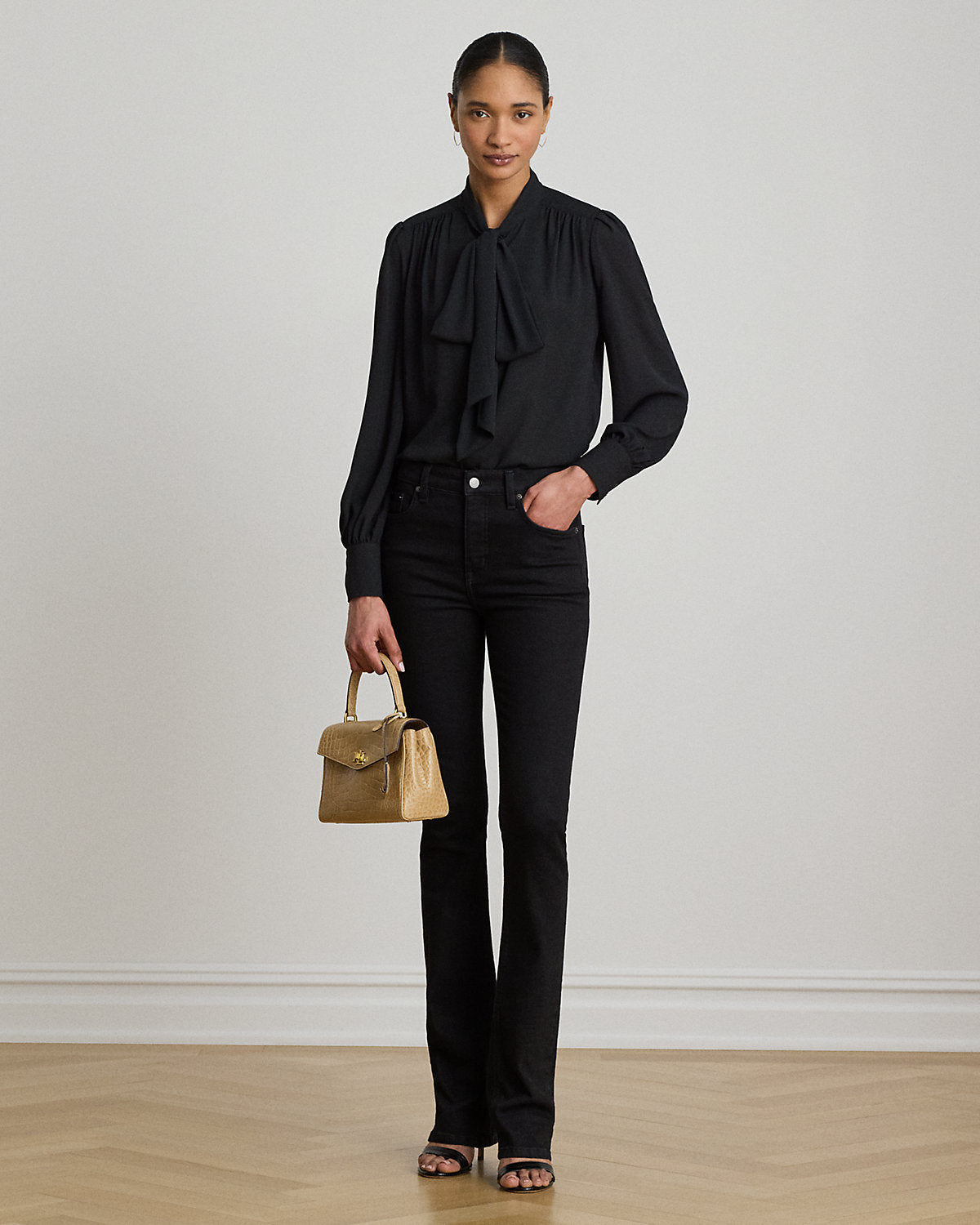 Georgette Tie-Neck Blouse