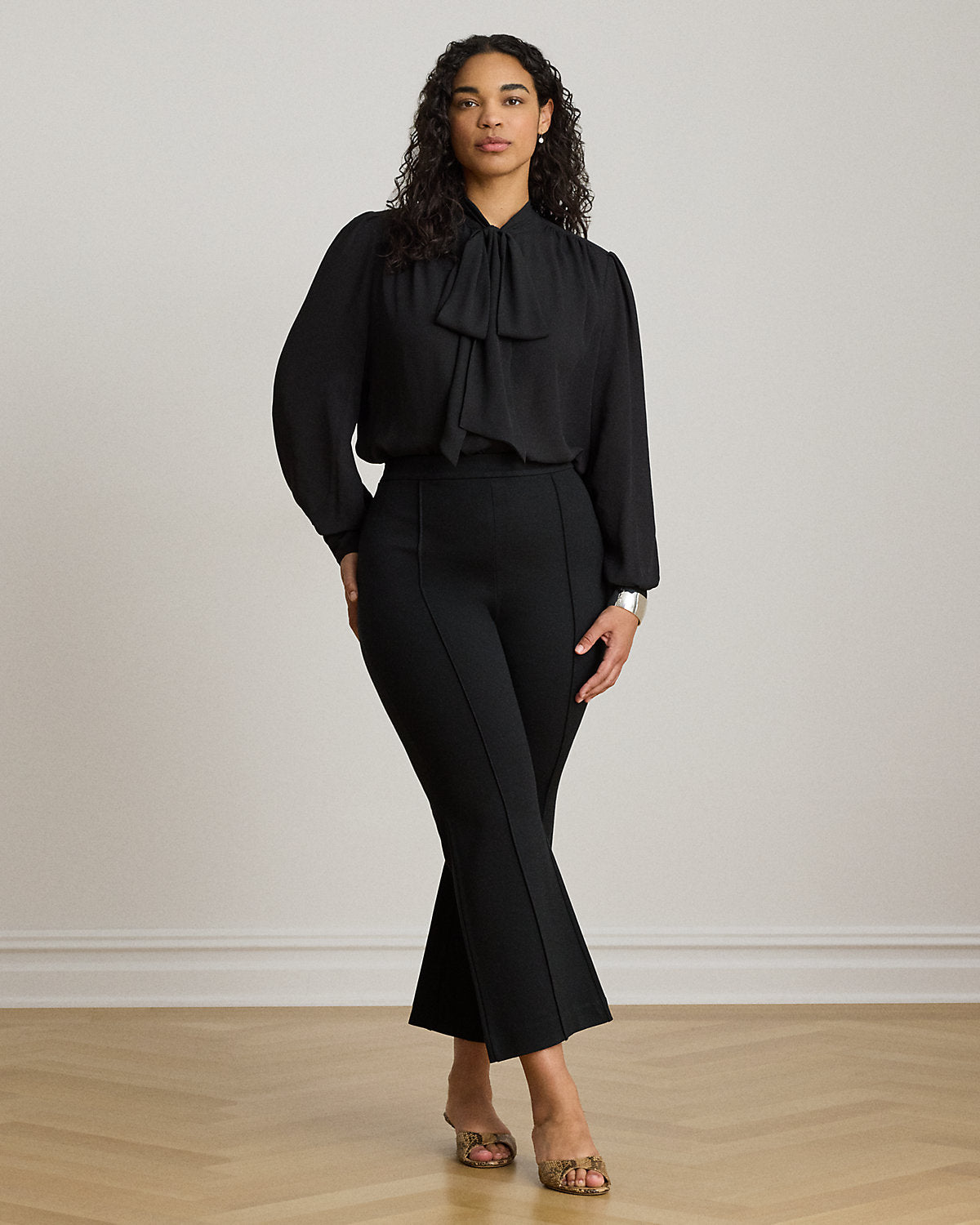Georgette Tie-Neck Blouse