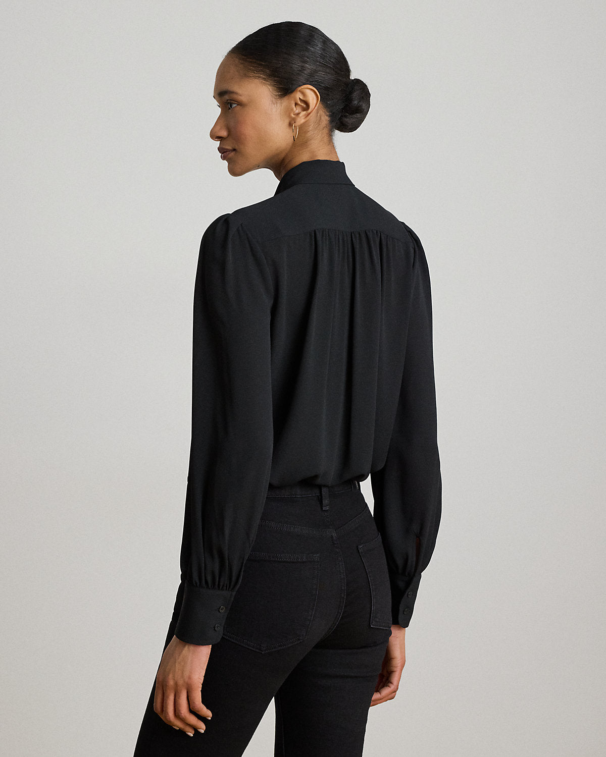 Georgette Tie-Neck Blouse