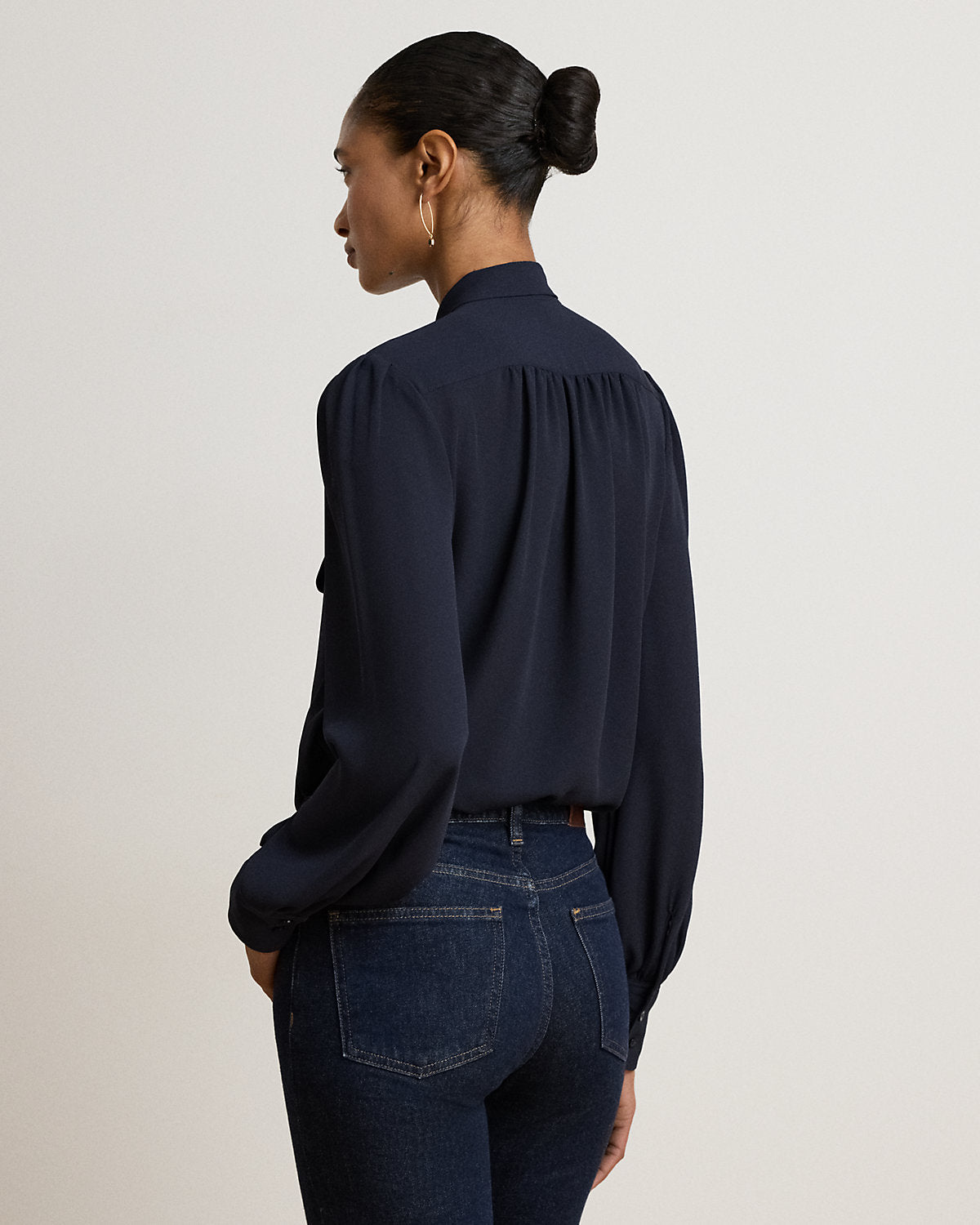 Georgette Tie-Neck Blouse