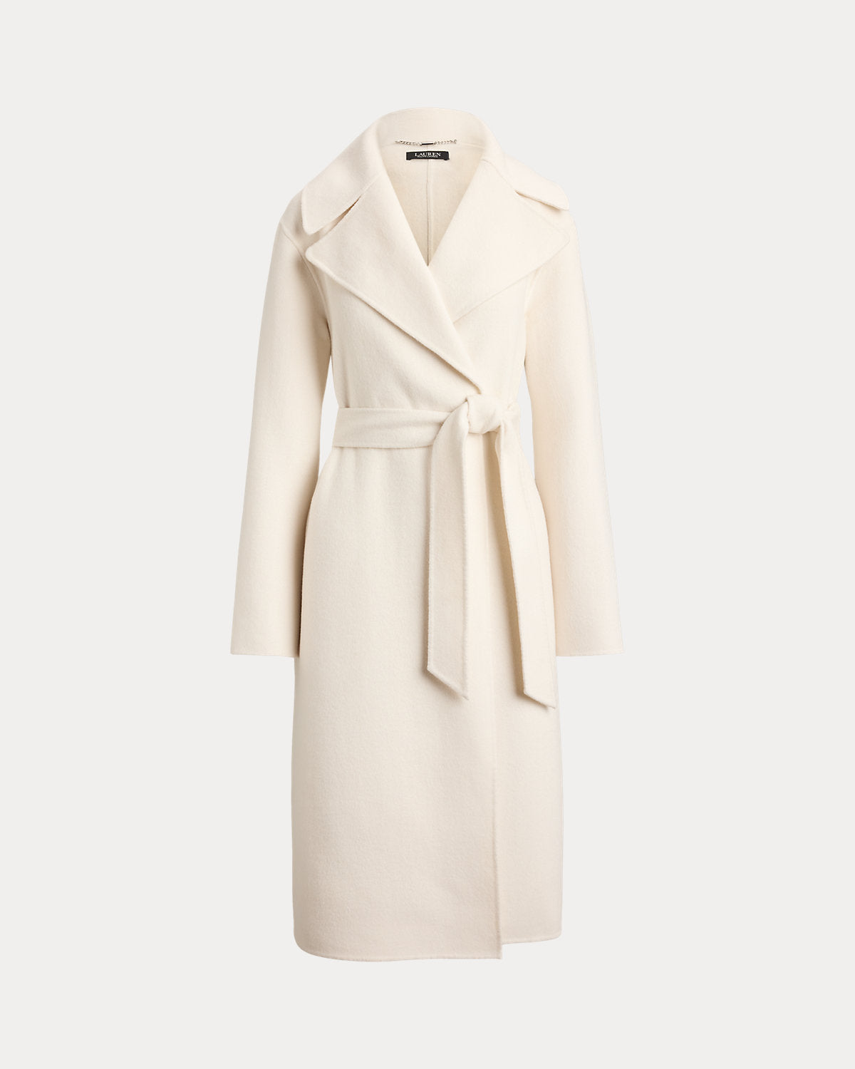 Double-Faced Wool-Blend Wrap Coat