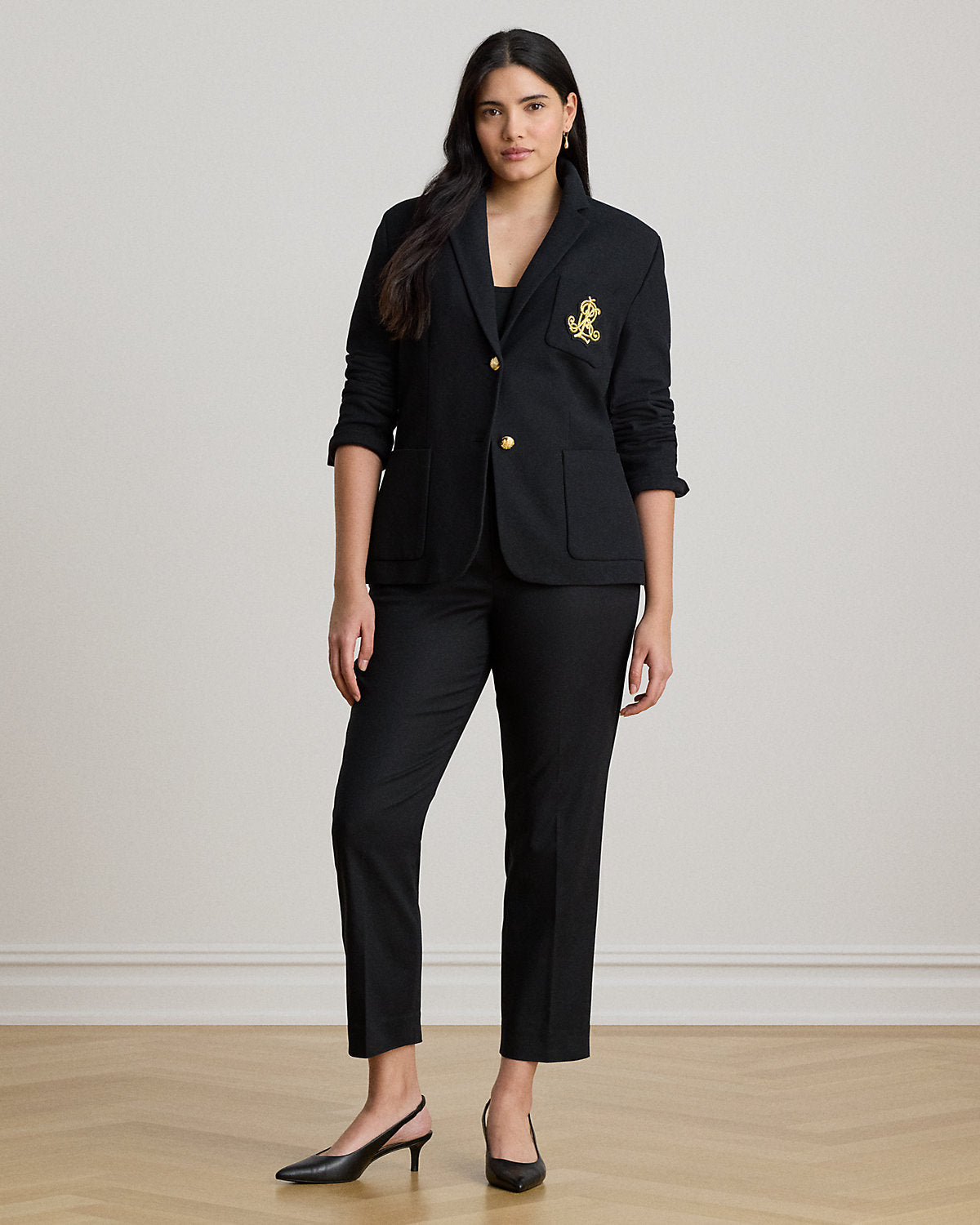 Double-Faced Cotton Slim Straight Pant