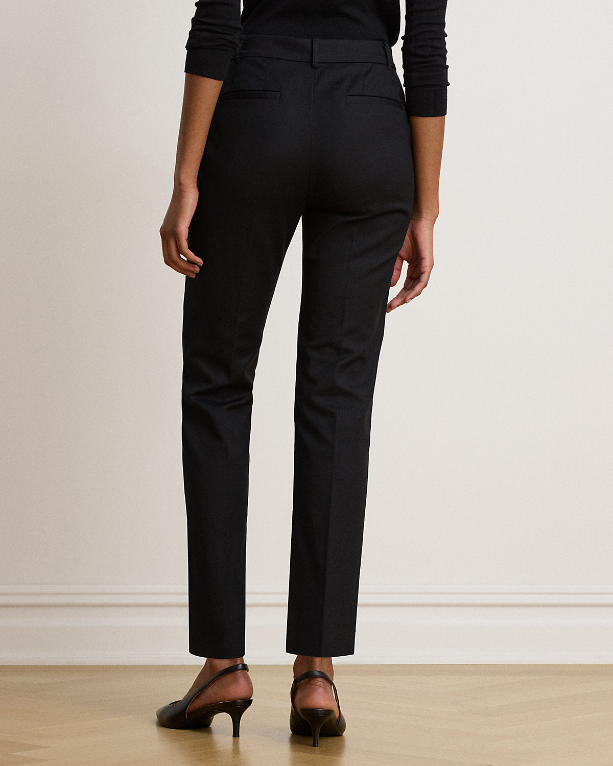 Double-Faced Cotton Slim Straight Pant