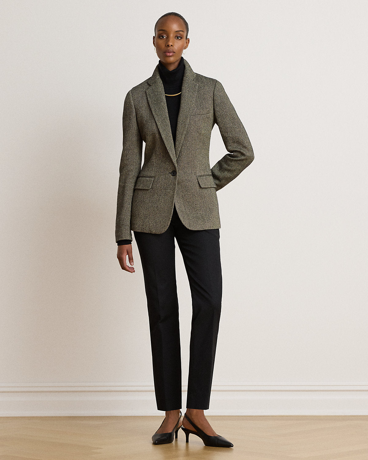 Double-Faced Cotton Slim Straight Pant