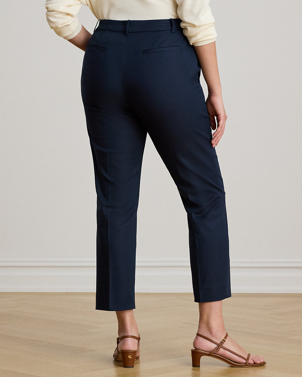 Double-Faced Cotton Slim Straight Pant
