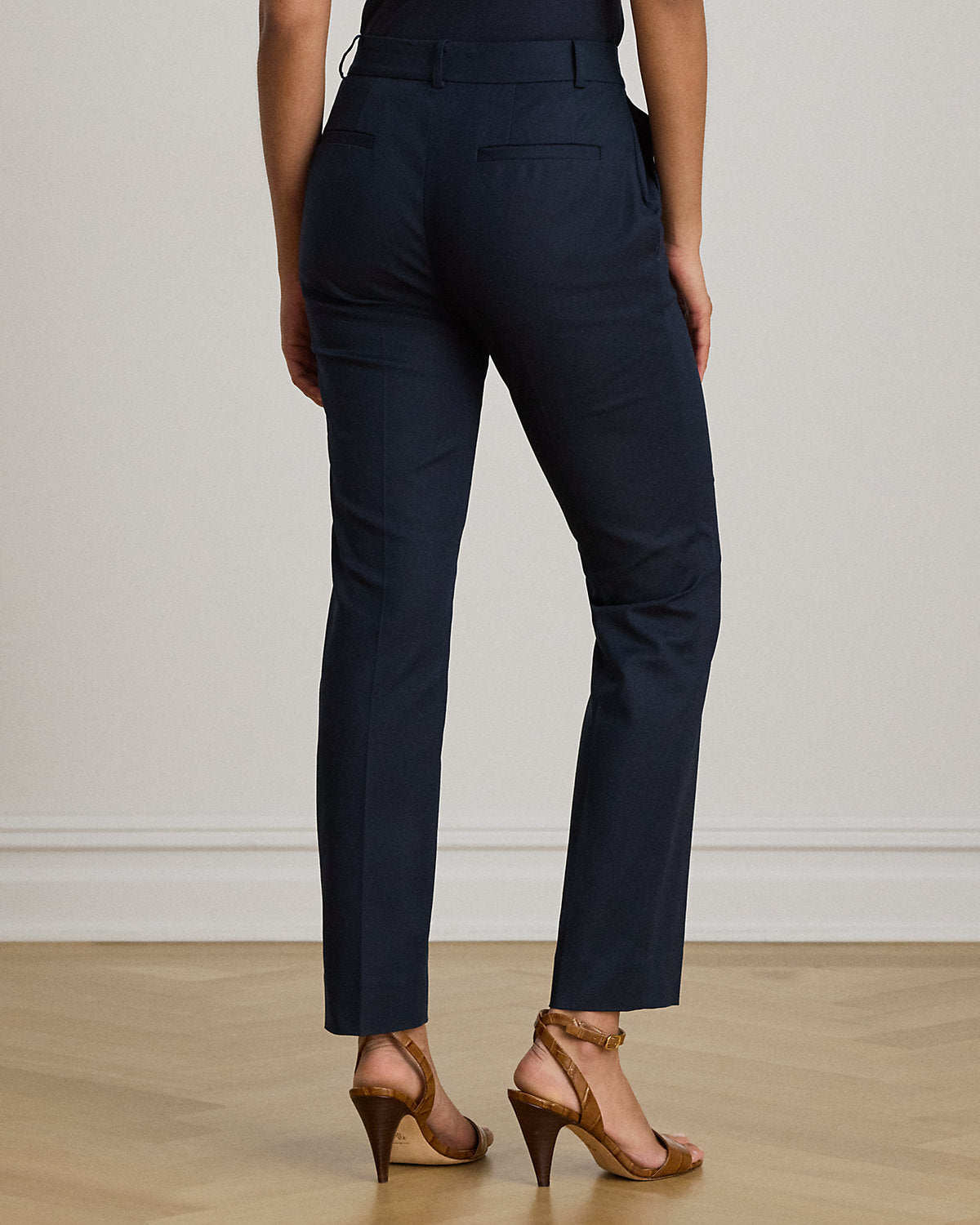 Double-Faced Cotton Slim Straight Pant