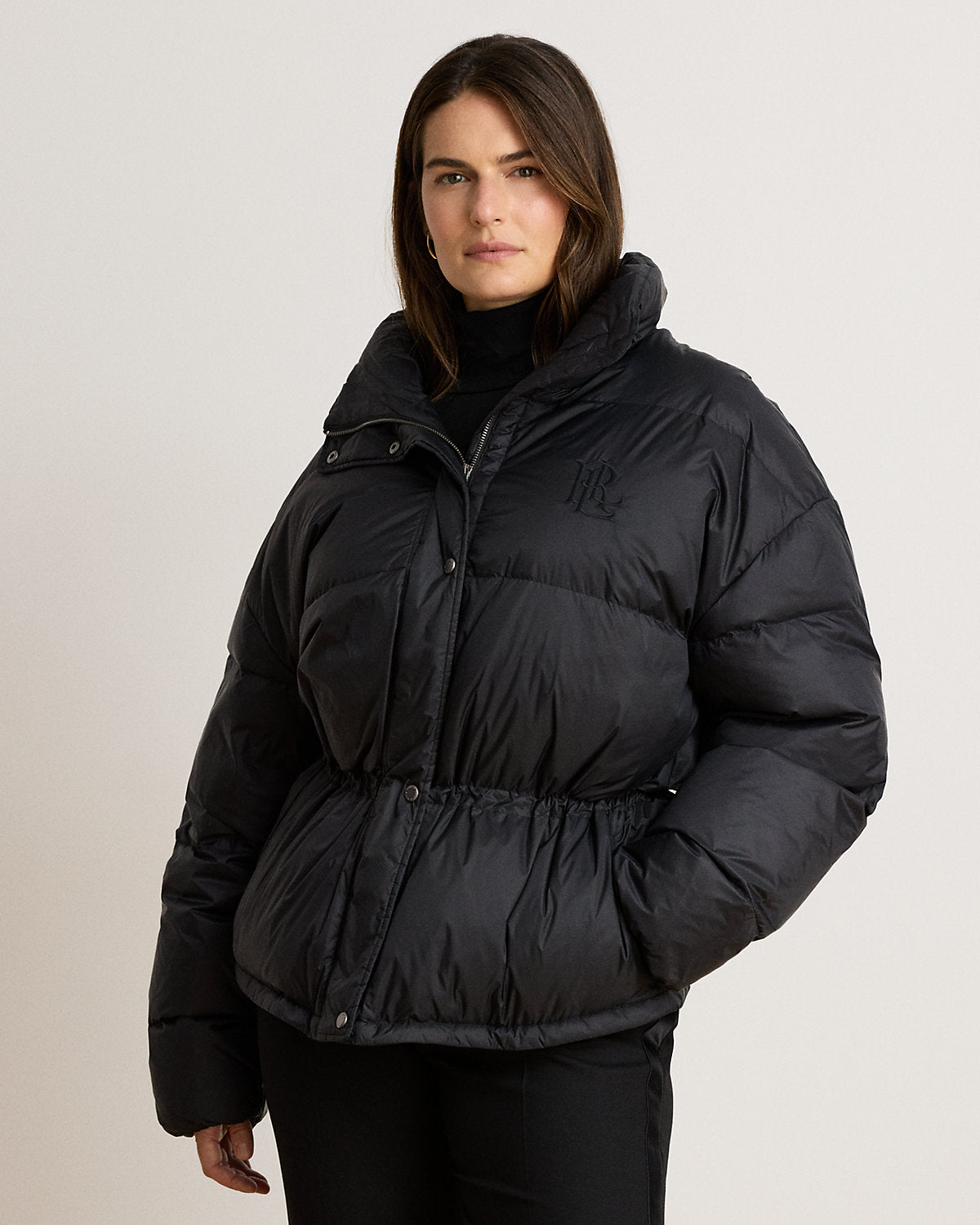 Quilted Funnelneck Down Coat