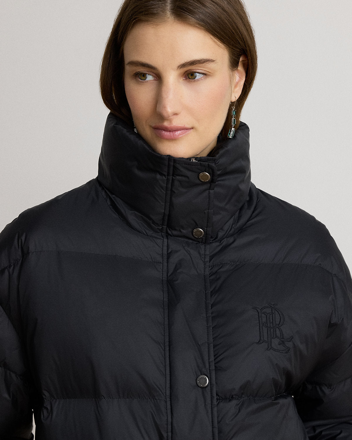Quilted Funnelneck Down Coat