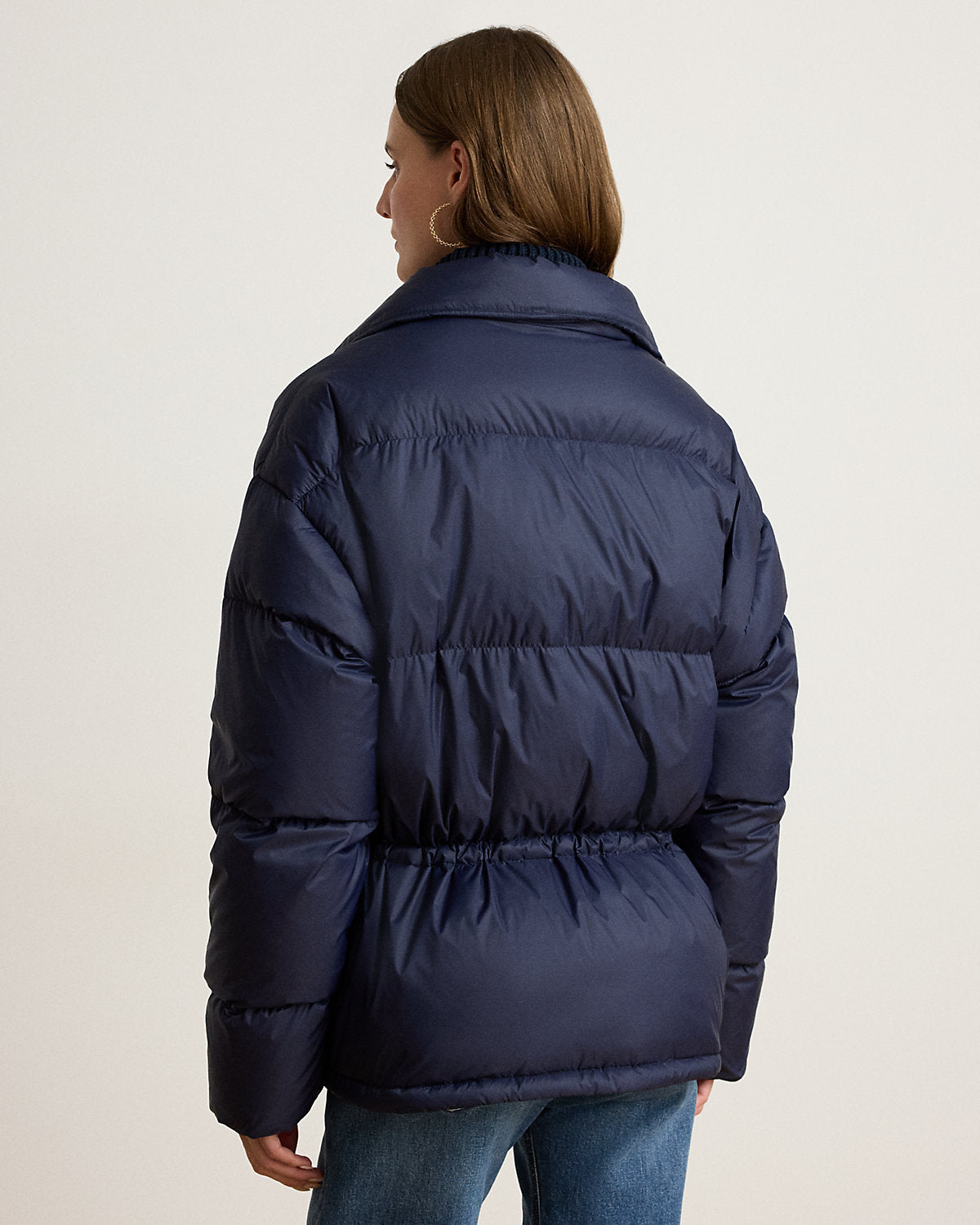 Quilted Funnelneck Down Coat