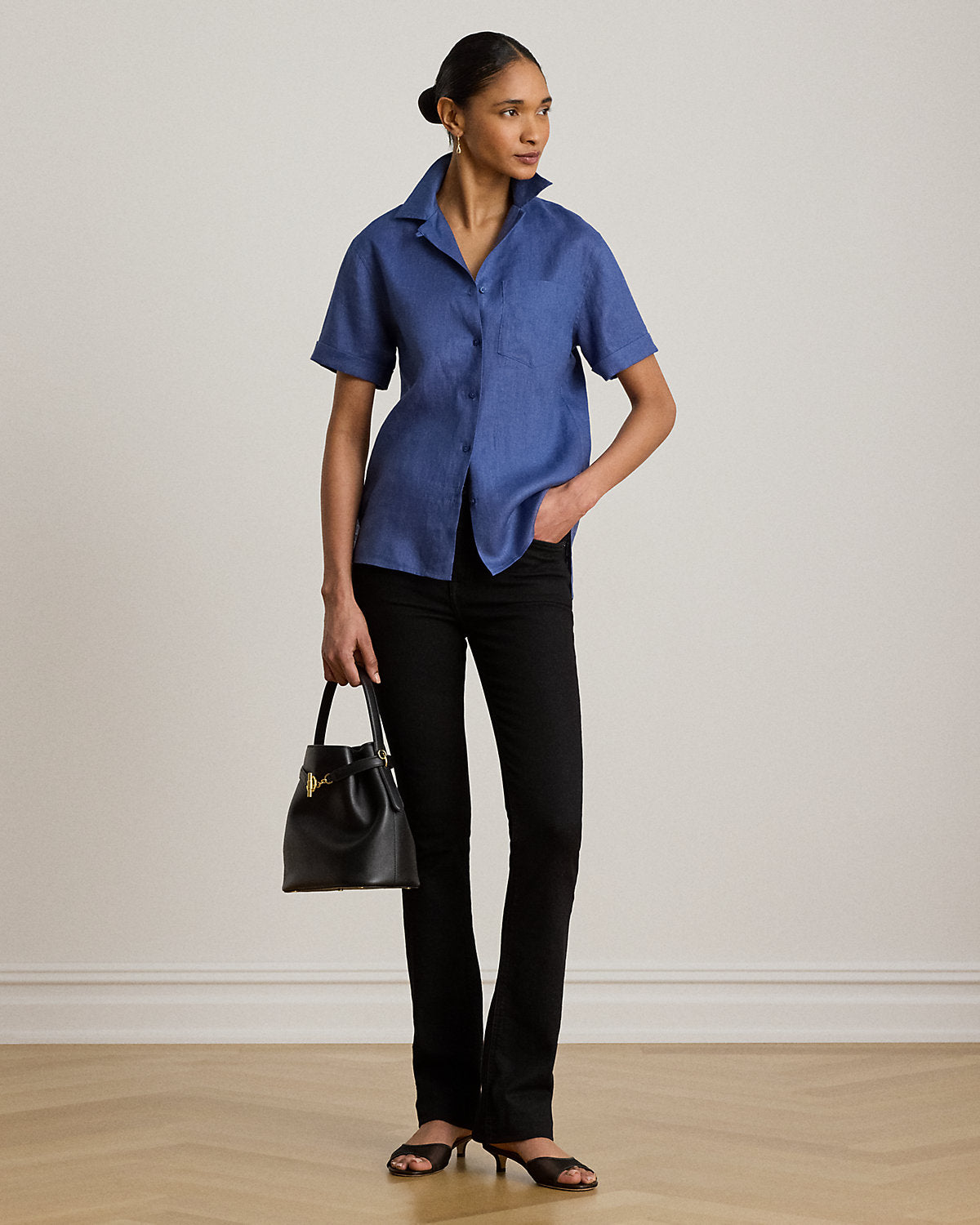 Linen Short-Sleeve Camp Shirt
