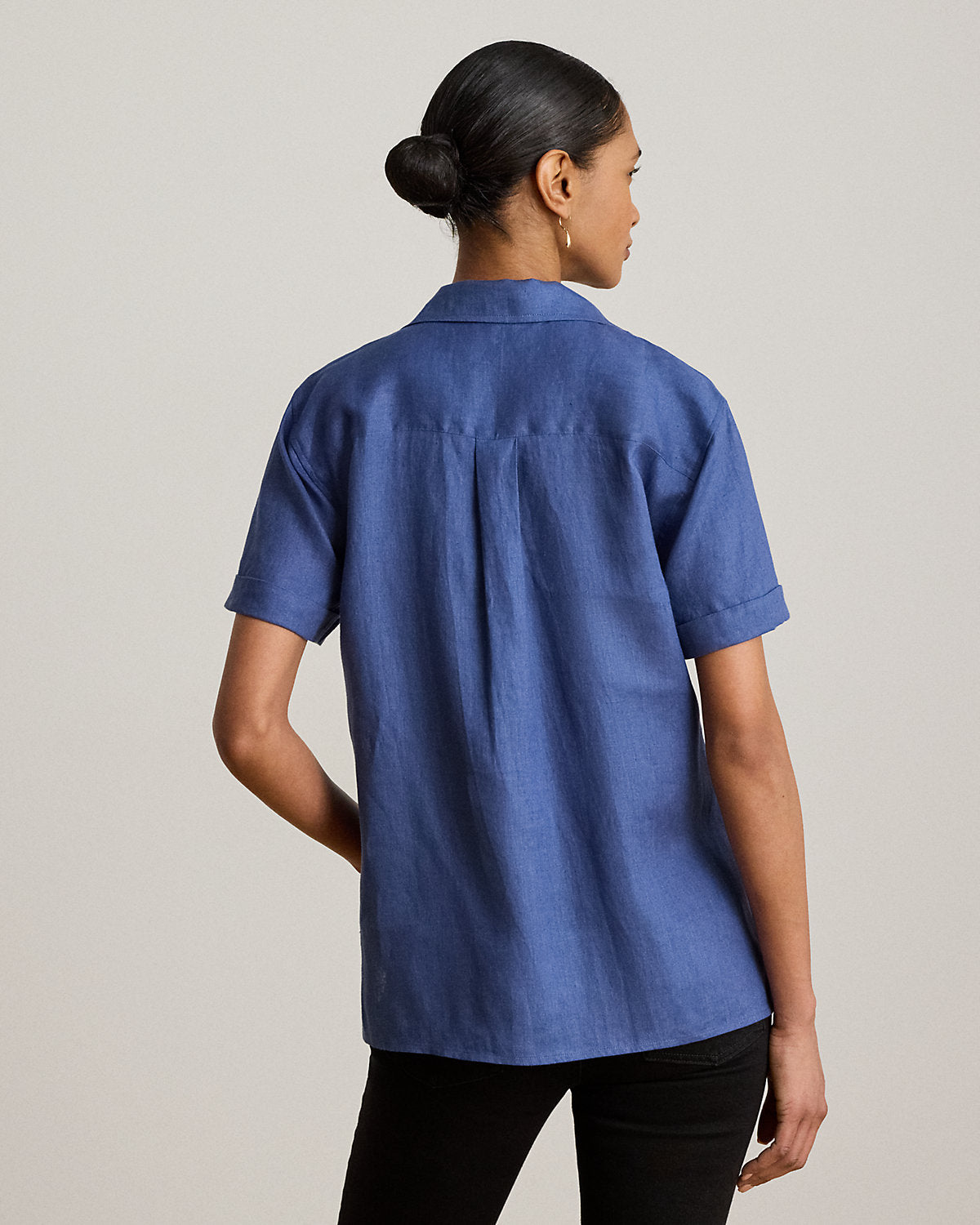 Linen Short-Sleeve Camp Shirt