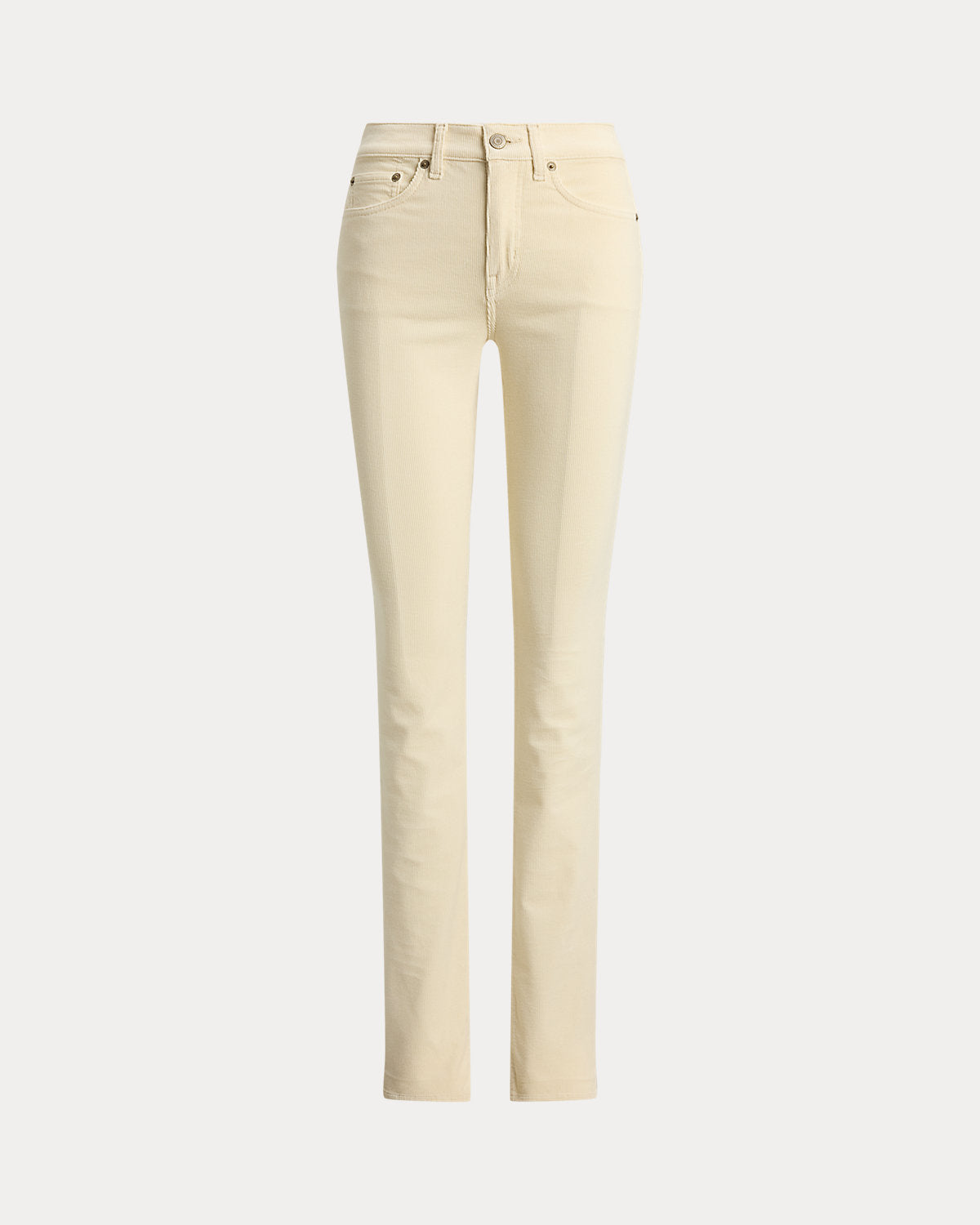 Mid-Rise Corduroy Slim Straight Pant
