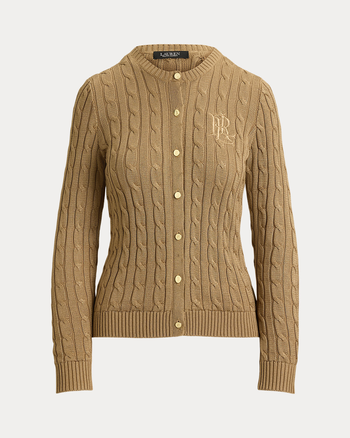 Cable-Knit Cotton-Blend Cardigan