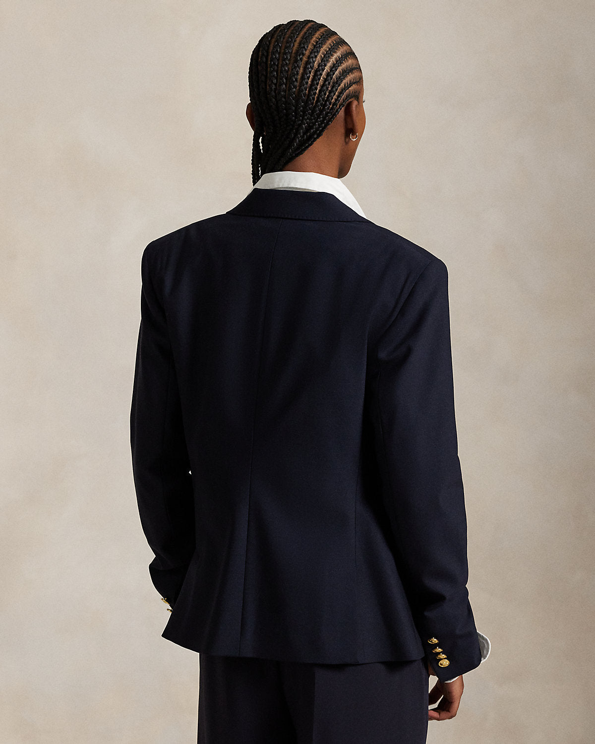 Double-Breasted Crest Blazer