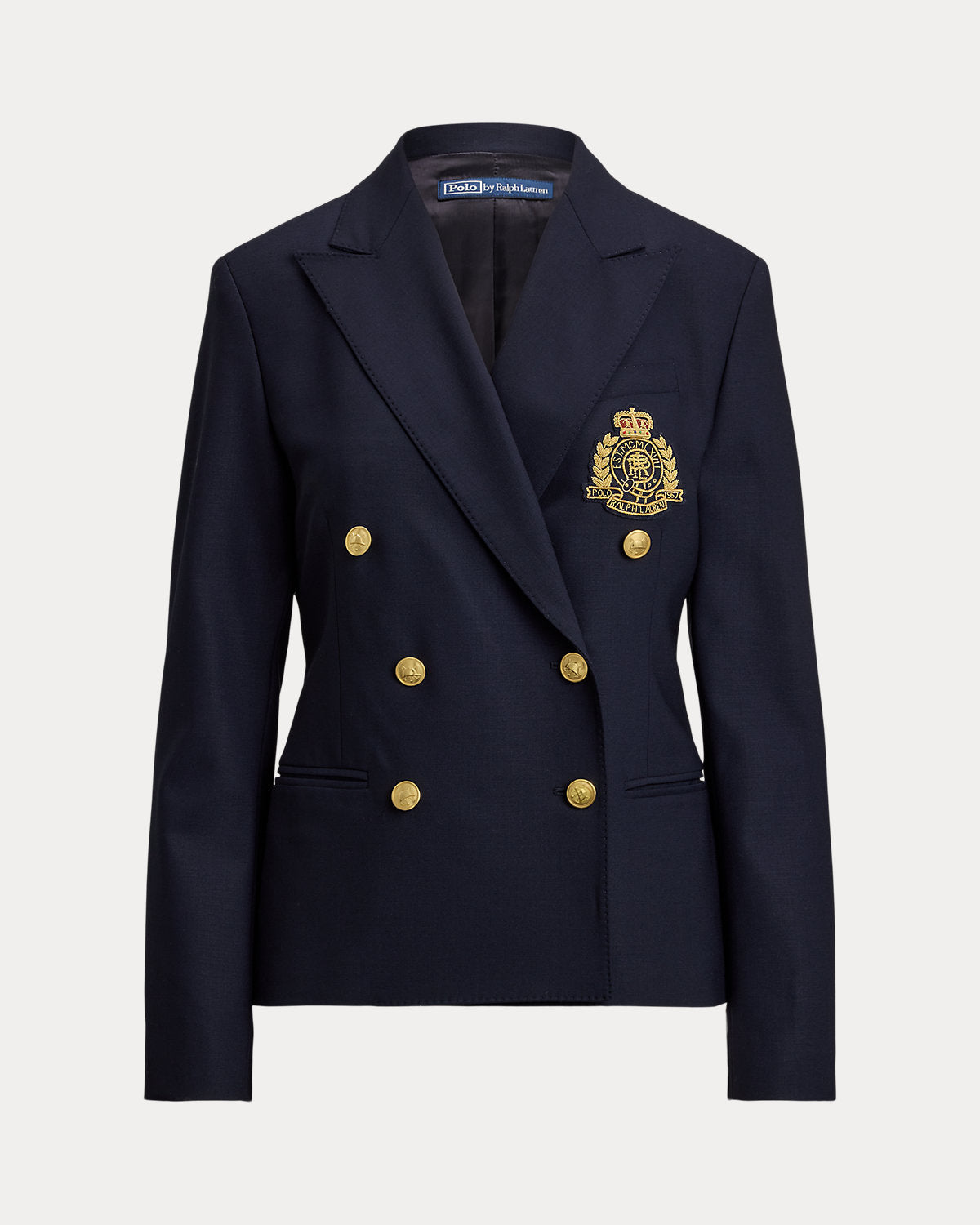 Double-Breasted Crest Blazer
