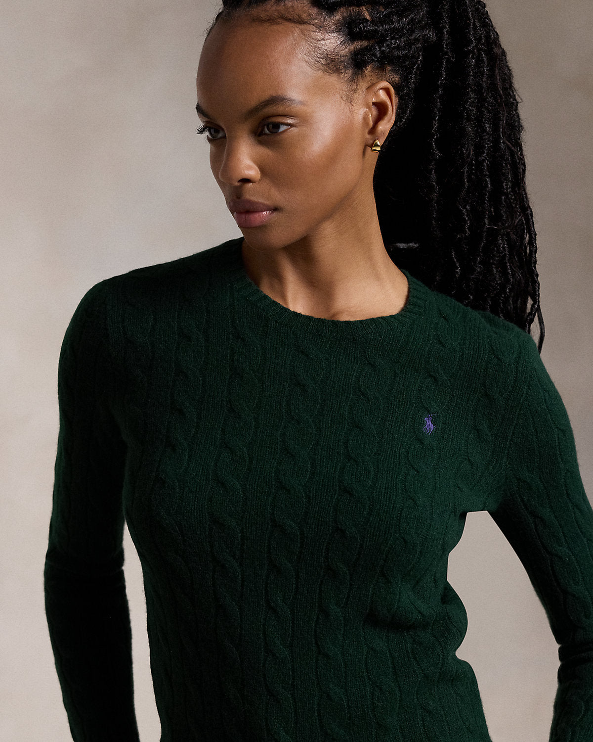 Women's Cable-Knit Wool-Cashmere Sweater