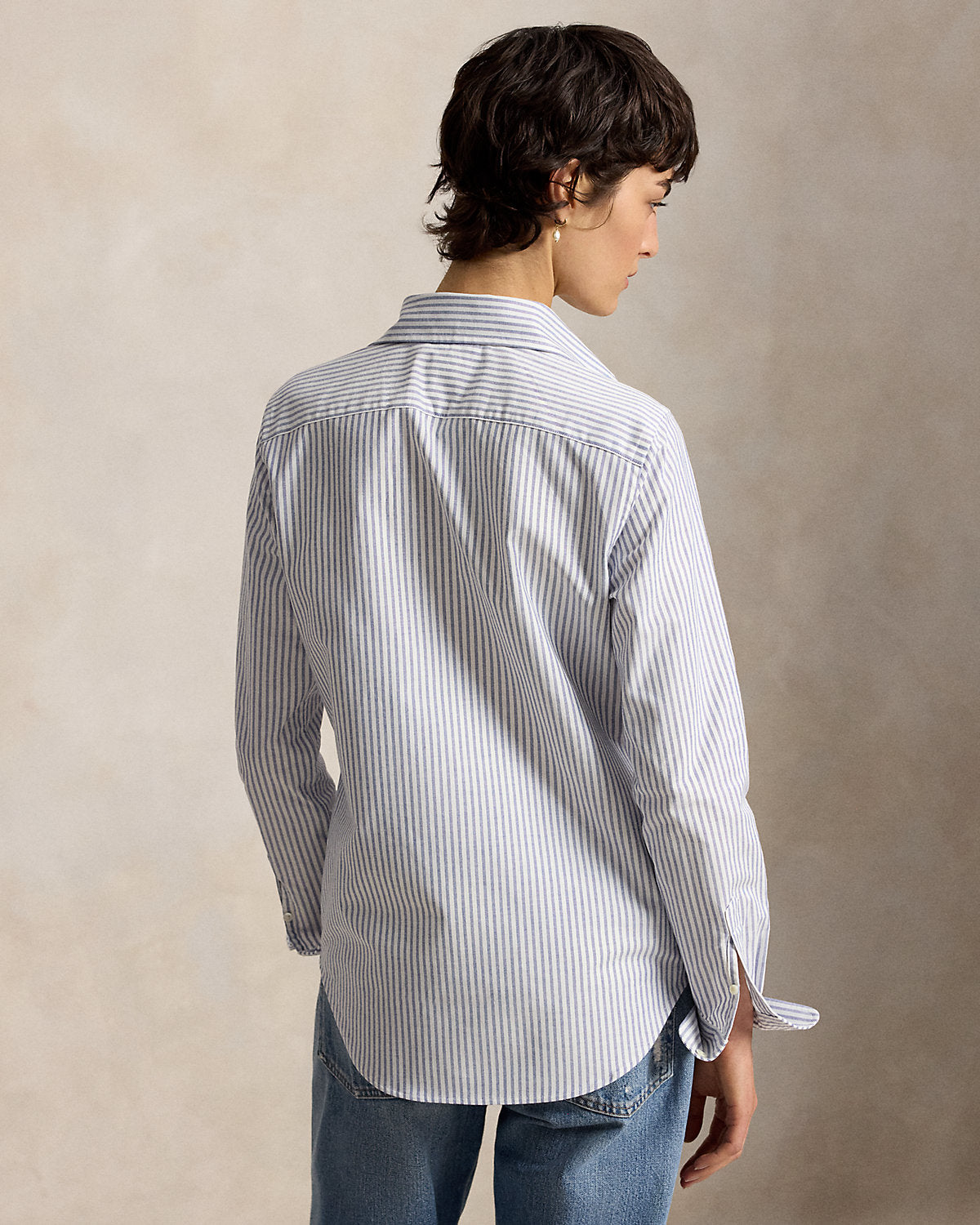 Stretch Slim Fit Striped Oxford Shirt
